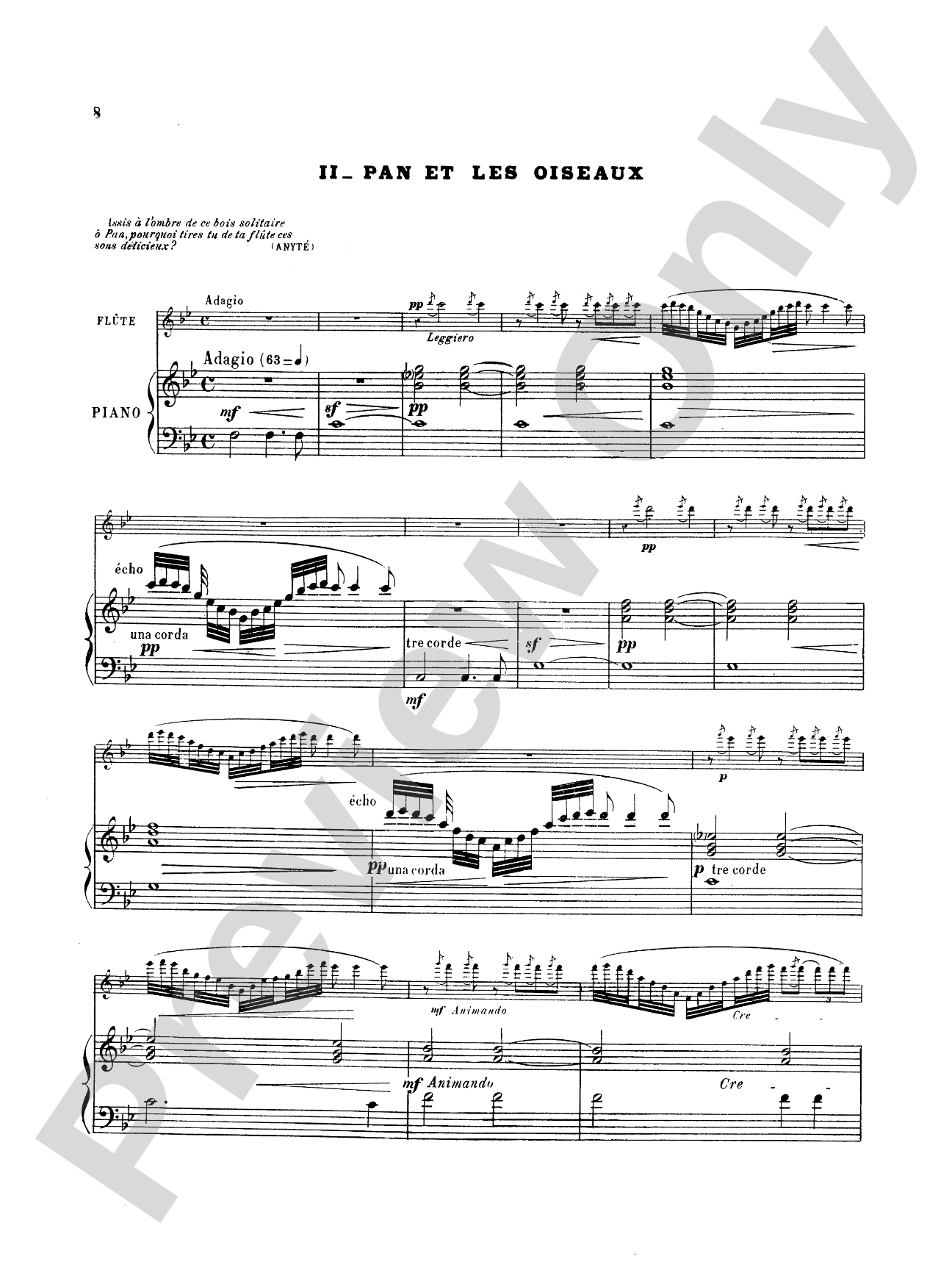 Mouquet: La Flute de Pan, Op. 15: Flute Part(s)