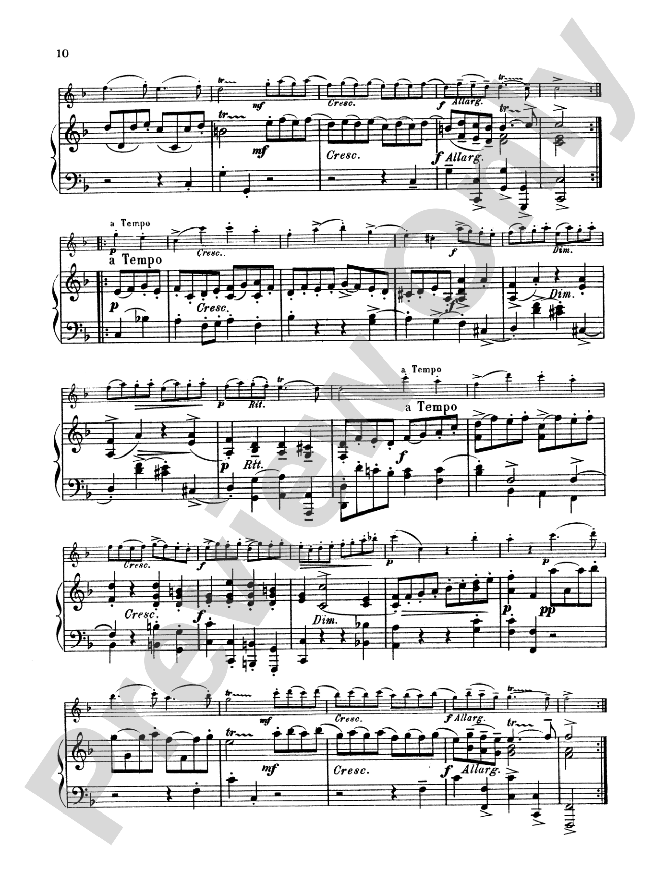 Loeillet: Sonata in F Major (Arr. Beon): Flute Part(s)