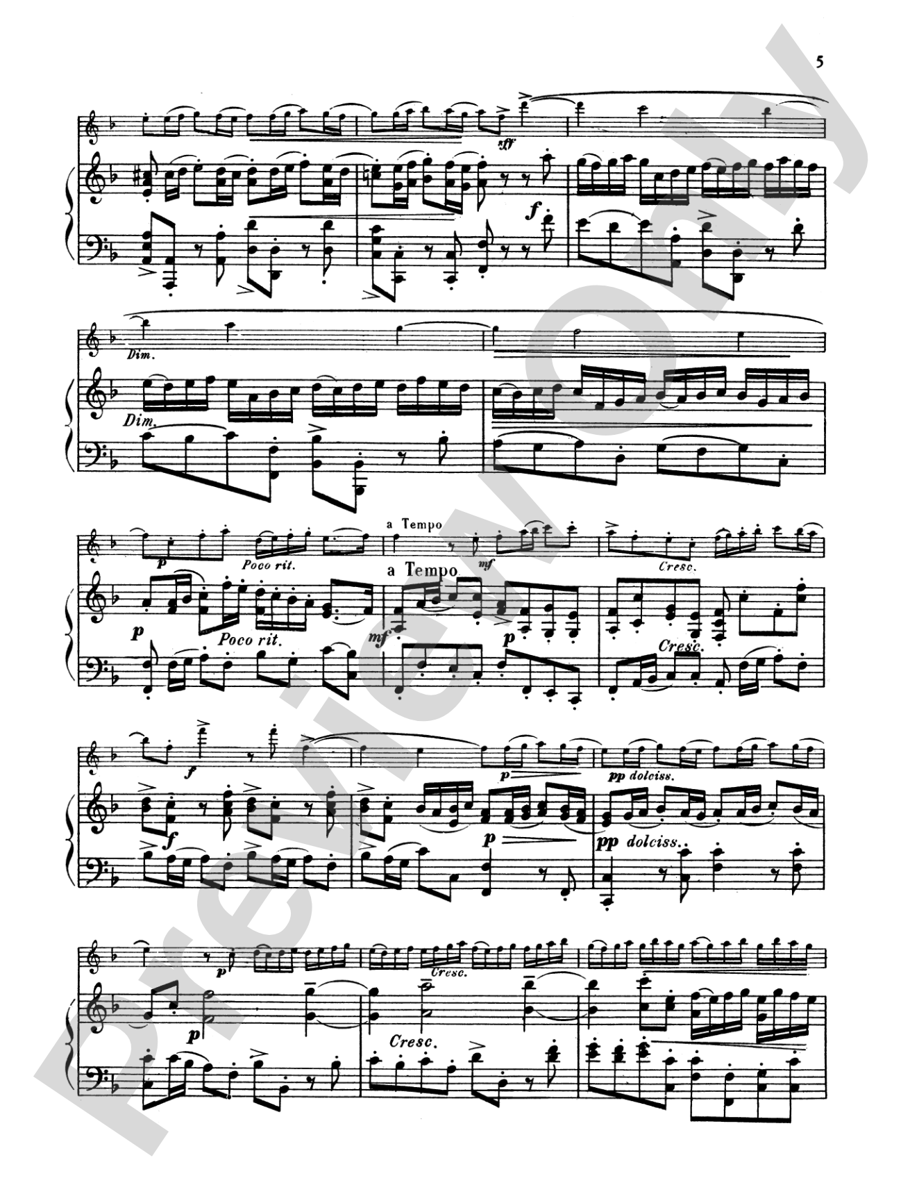 Loeillet: Sonata in F Major (Arr. Beon): Flute Part(s)