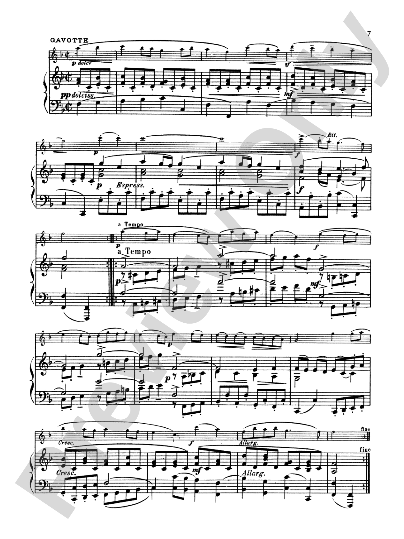 Loeillet: Sonata in F Major (Arr. Beon): Flute Part(s)