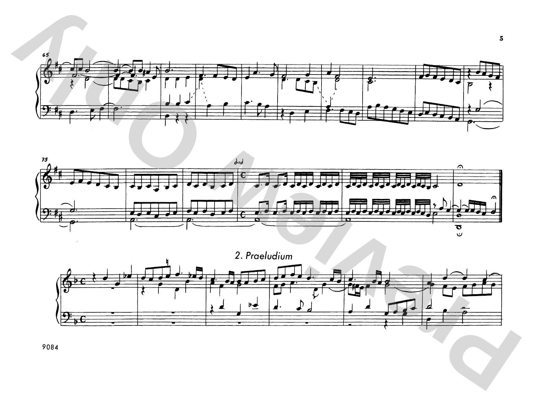 Krieger: Preludes and Fugues: Organ Comb Bound Book