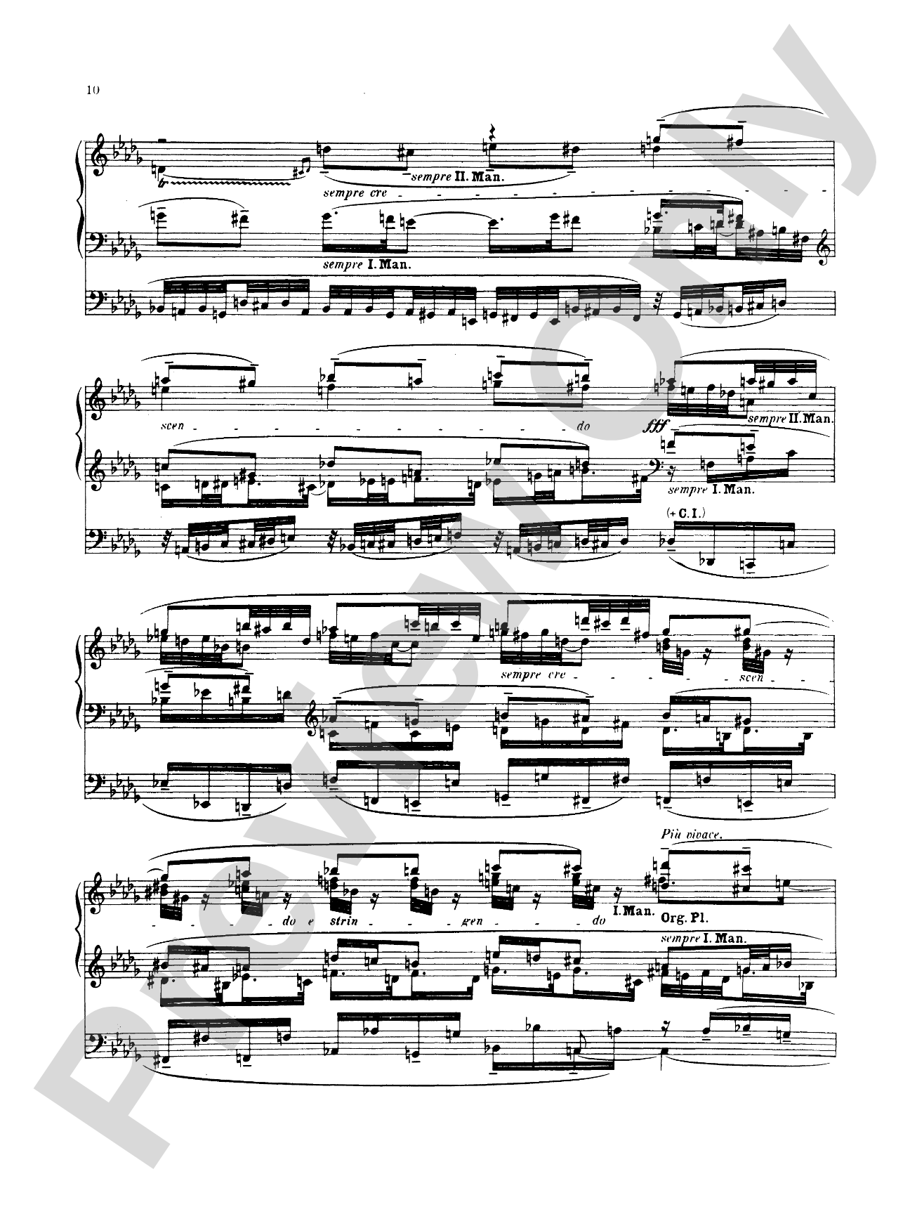 Reger: Fantasy and Fugue on the Name of Bach: Organ Sheet