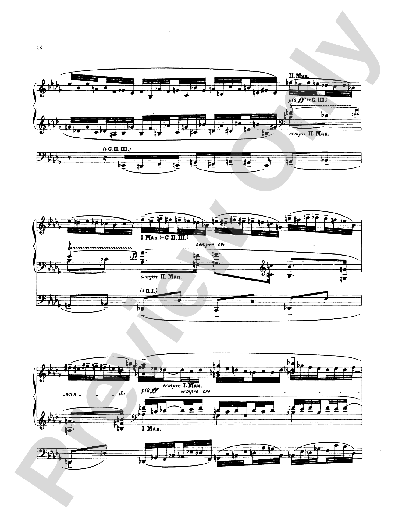 Reger: Fantasy and Fugue on the Name of Bach: Organ Sheet