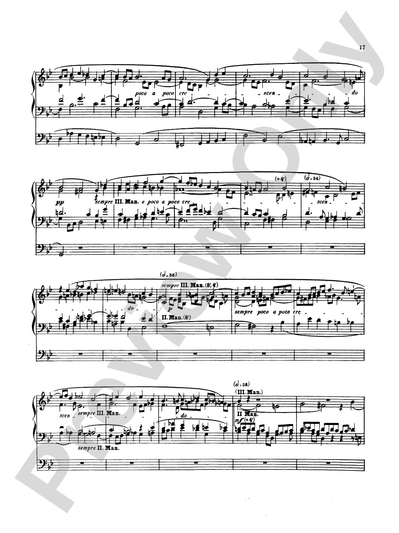 Reger: Fantasy and Fugue on the Name of Bach: Organ Sheet