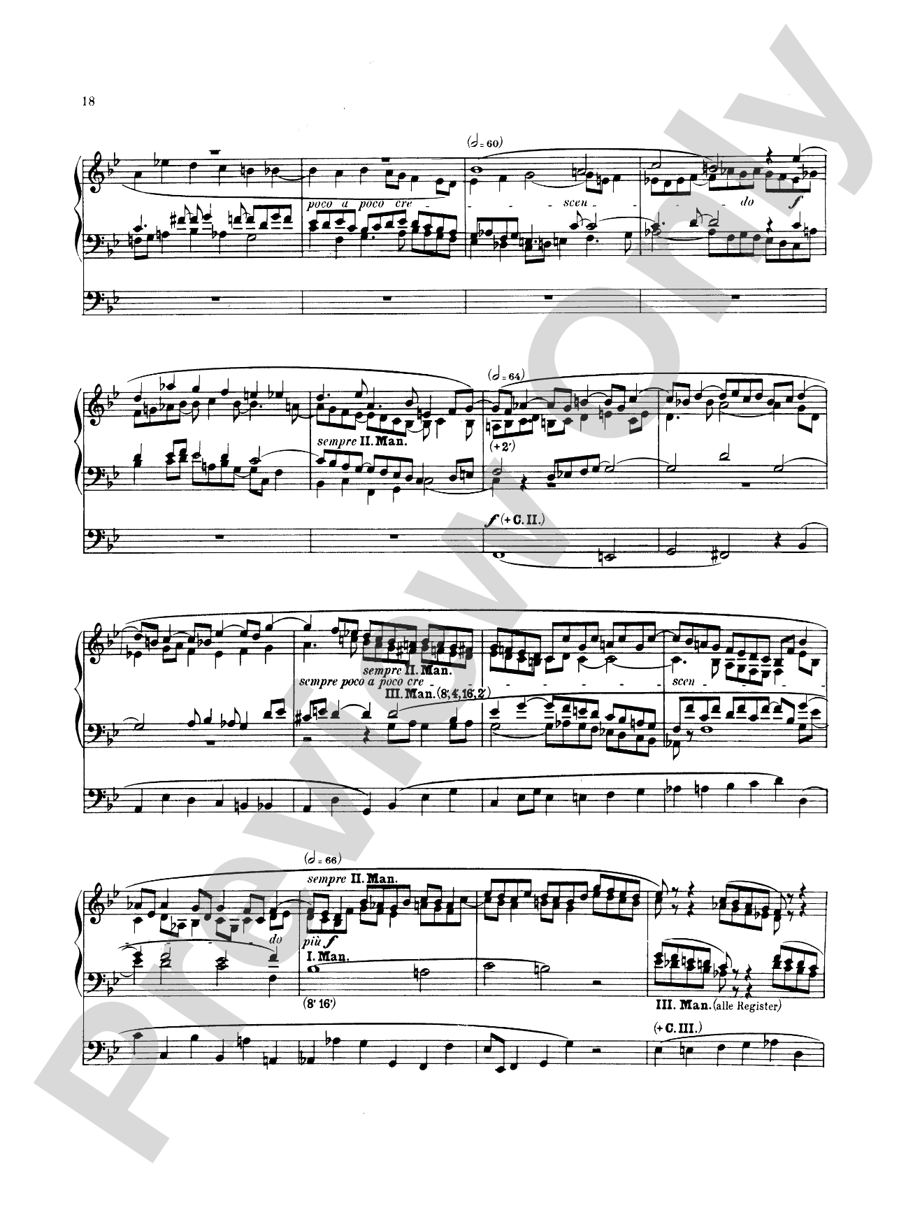 Reger: Fantasy and Fugue on the Name of Bach: Organ Sheet