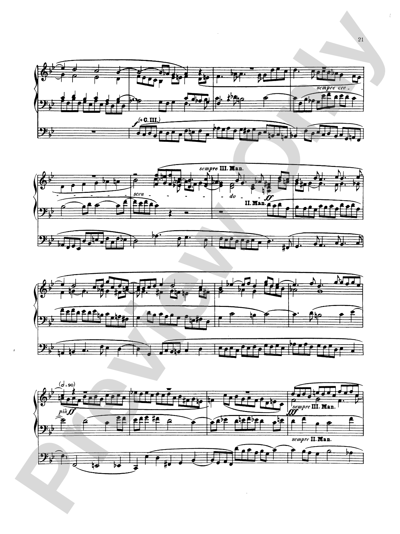 Reger: Fantasy and Fugue on the Name of Bach: Organ Sheet