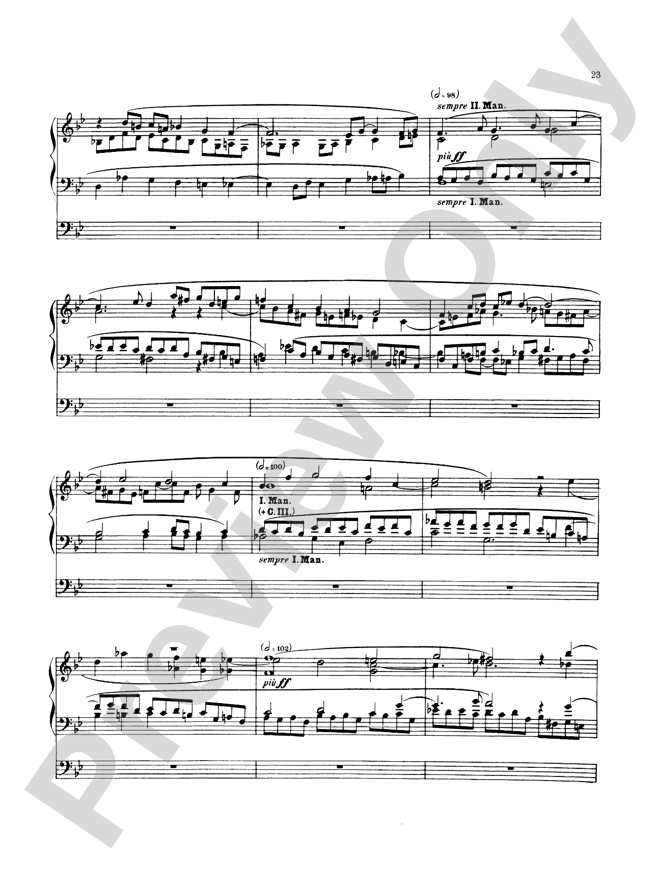 Reger: Fantasy and Fugue on the Name of Bach: Organ Sheet