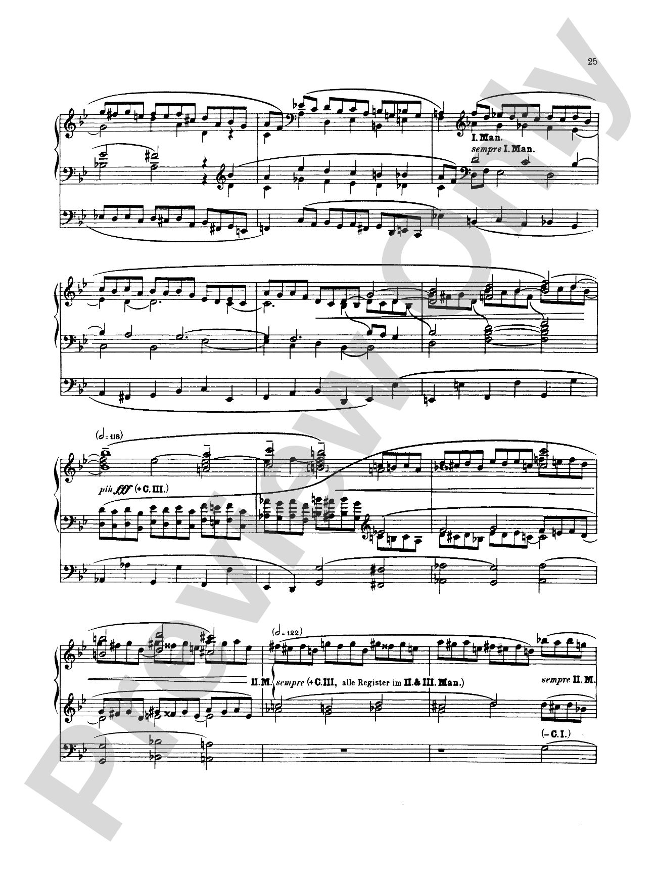 Reger: Fantasy and Fugue on the Name of Bach: Organ Sheet