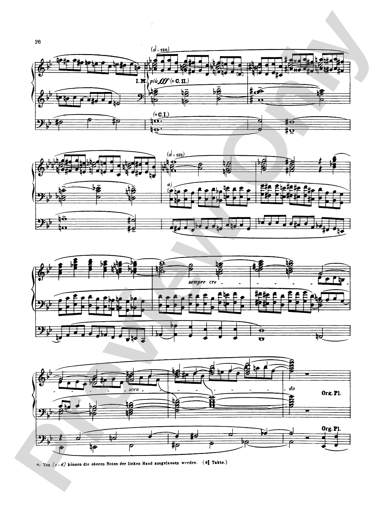 Reger: Fantasy and Fugue on the Name of Bach: Organ Sheet