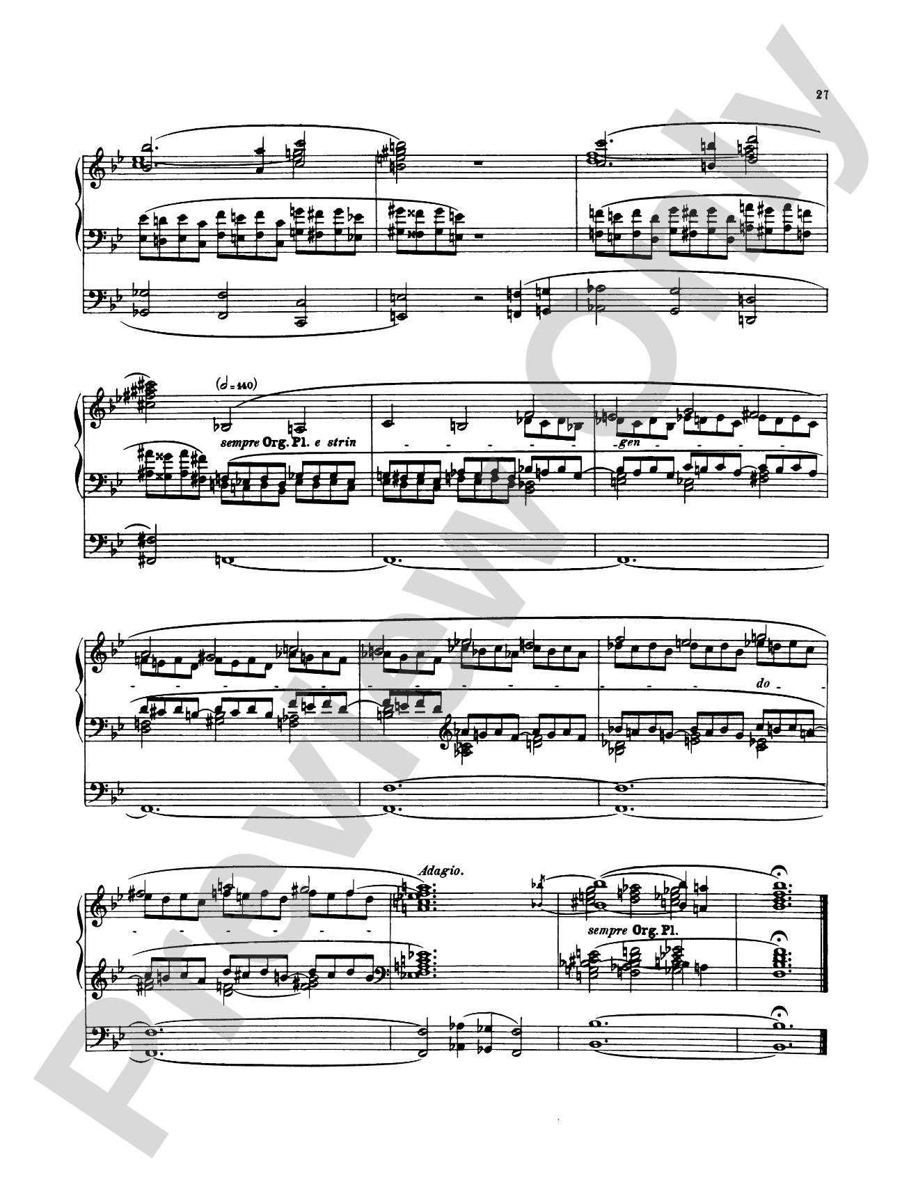 Reger: Fantasy and Fugue on the Name of Bach: Organ Sheet