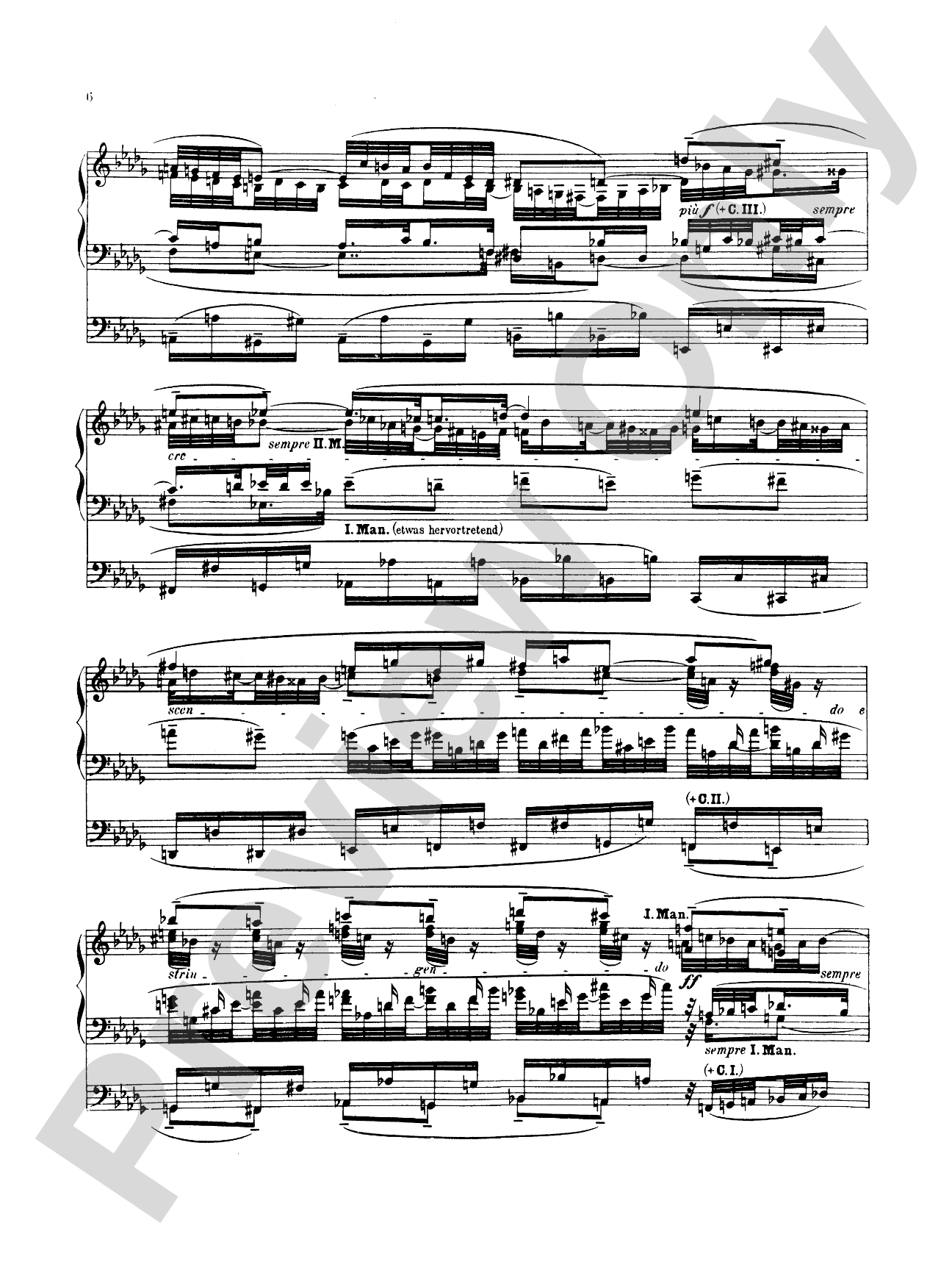 Reger: Fantasy and Fugue on the Name of Bach: Organ Sheet