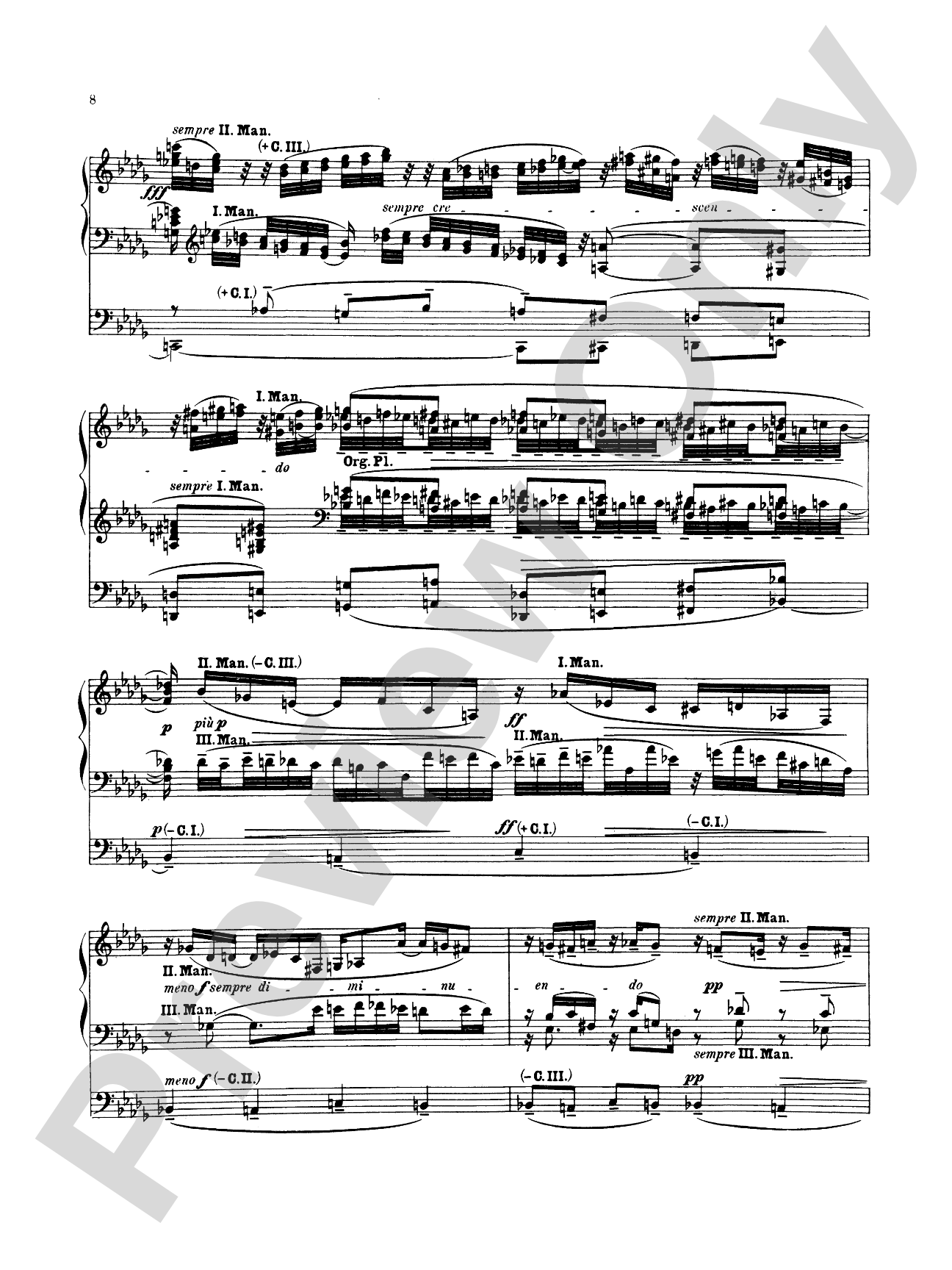 Reger: Fantasy and Fugue on the Name of Bach: Organ Sheet