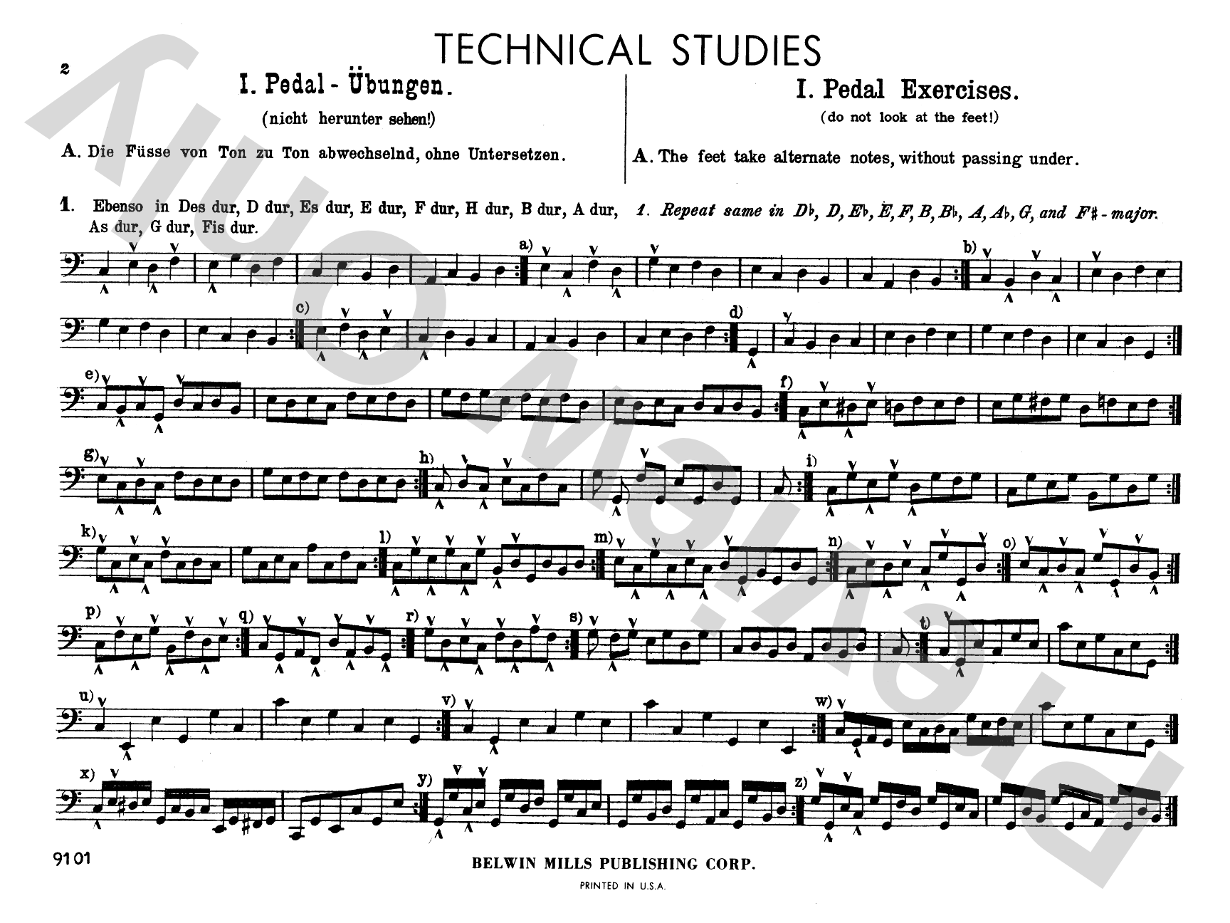 Reimann/Armbrust: Technical Studies: Organ Comb Bound Book