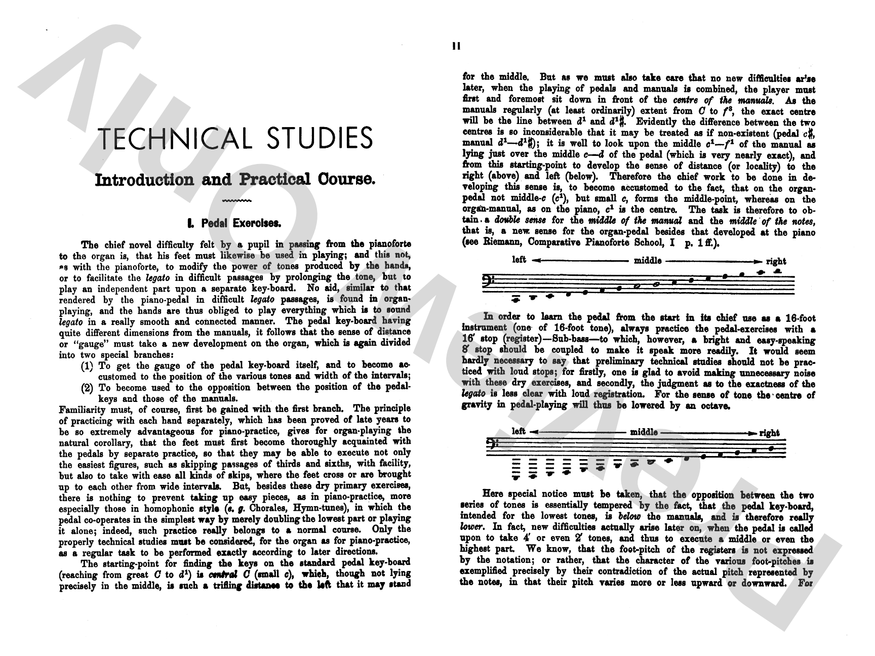 Reimann/Armbrust: Technical Studies: Organ Comb Bound Book
