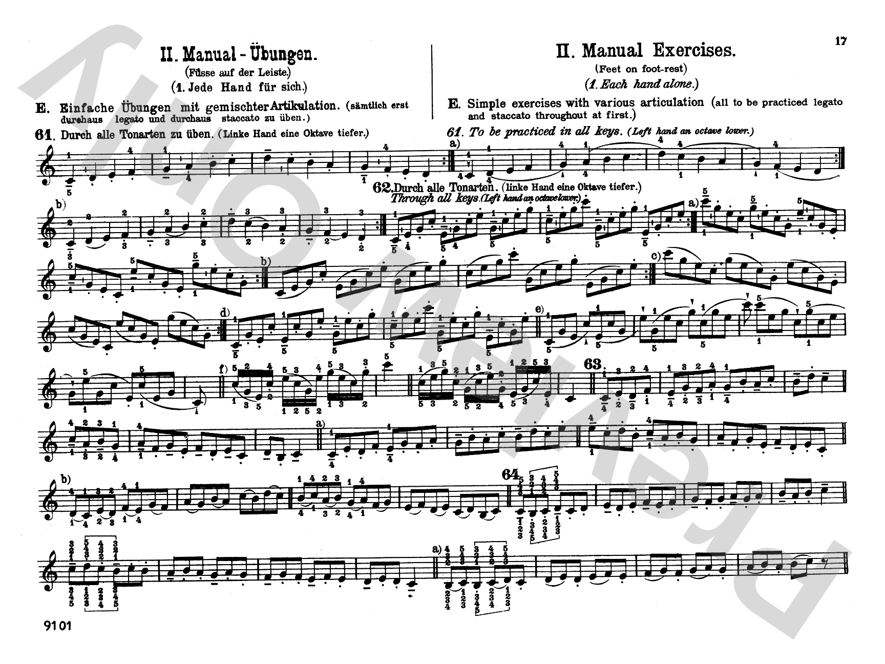 Reimann/Armbrust: Technical Studies: Organ Comb Bound Book