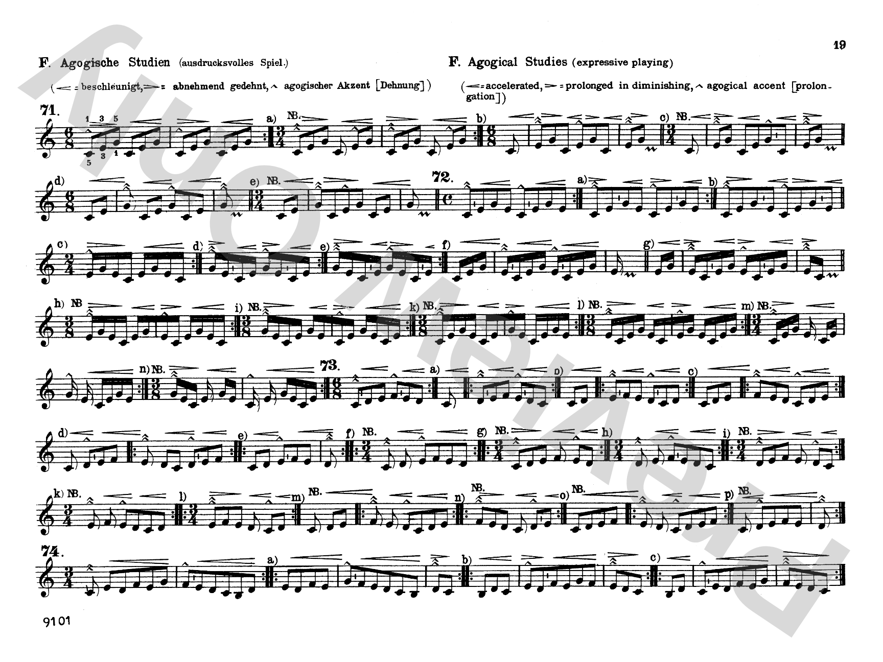 Reimann/Armbrust: Technical Studies: Organ Comb Bound Book