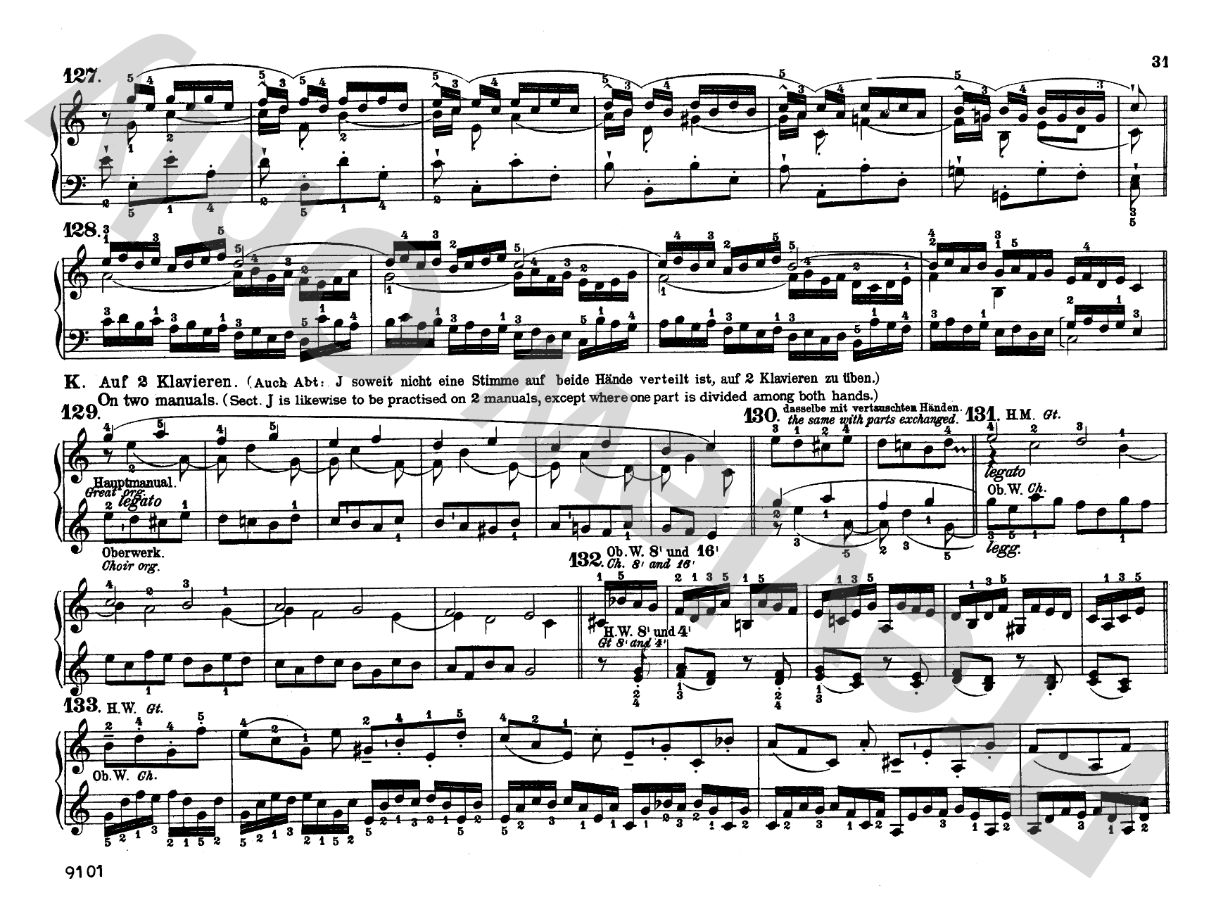 Reimann/Armbrust: Technical Studies: Organ Comb Bound Book