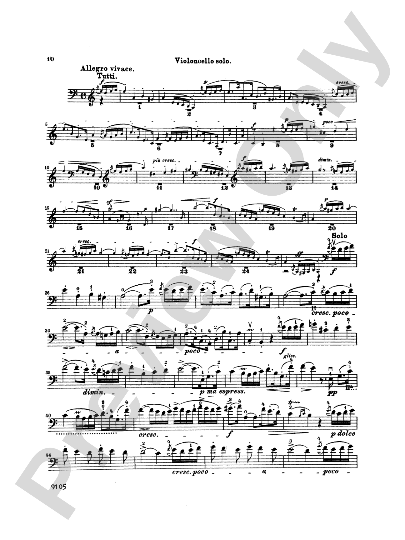 Bach: Cello Concerto in A Minor: Cello Book