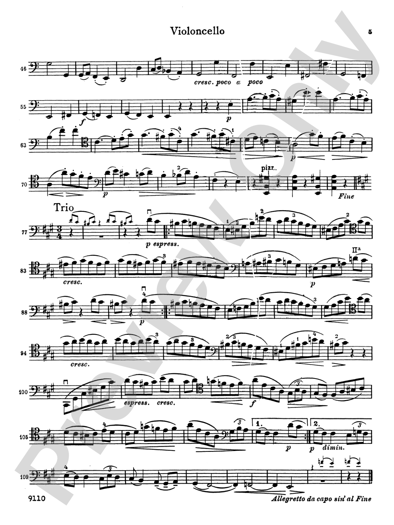 Brahms: Sonata No. 1 in E Minor, Op. 38: Cello Book