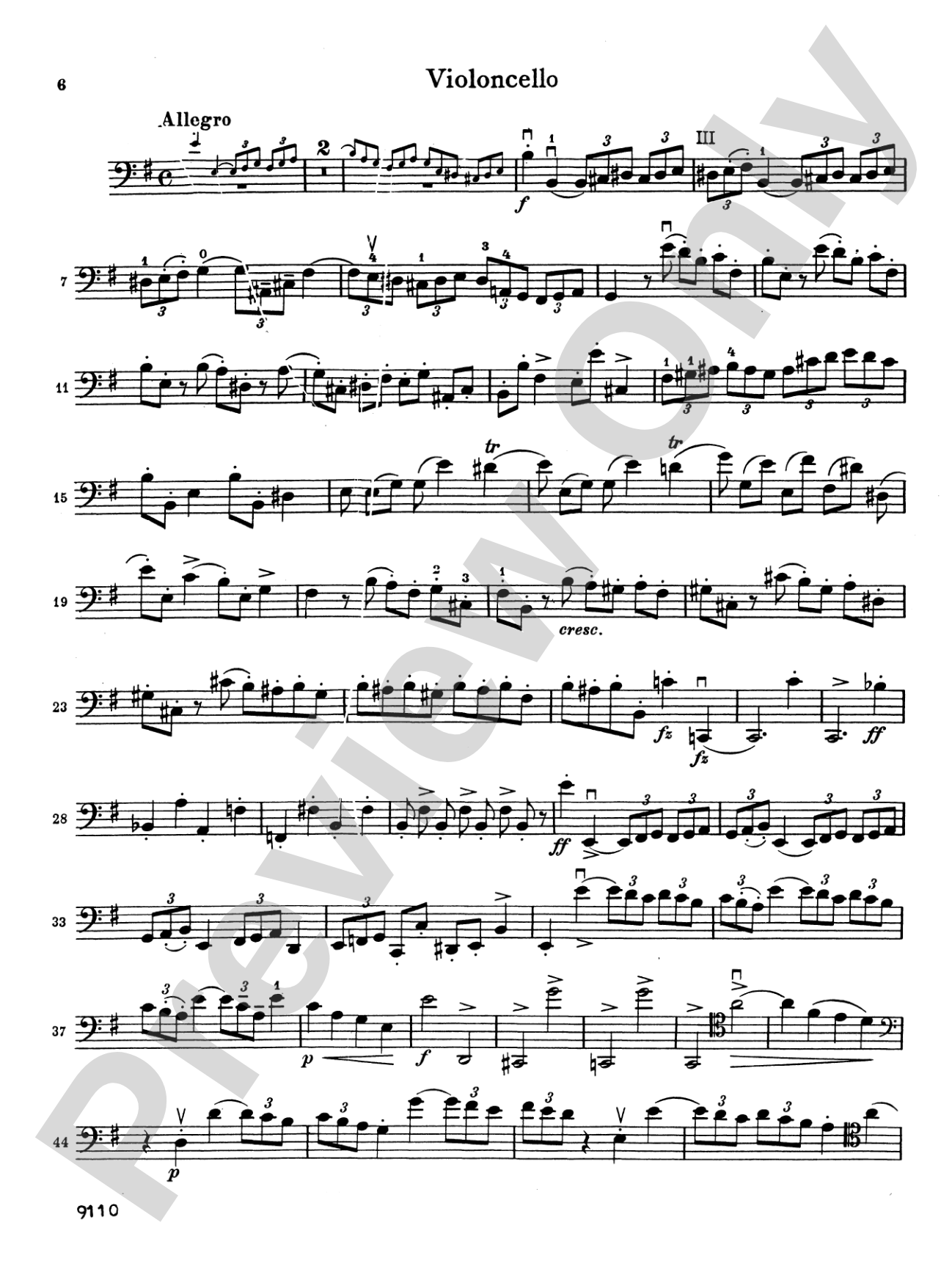 Brahms: Sonata No. 1 in E Minor, Op. 38: Cello Book