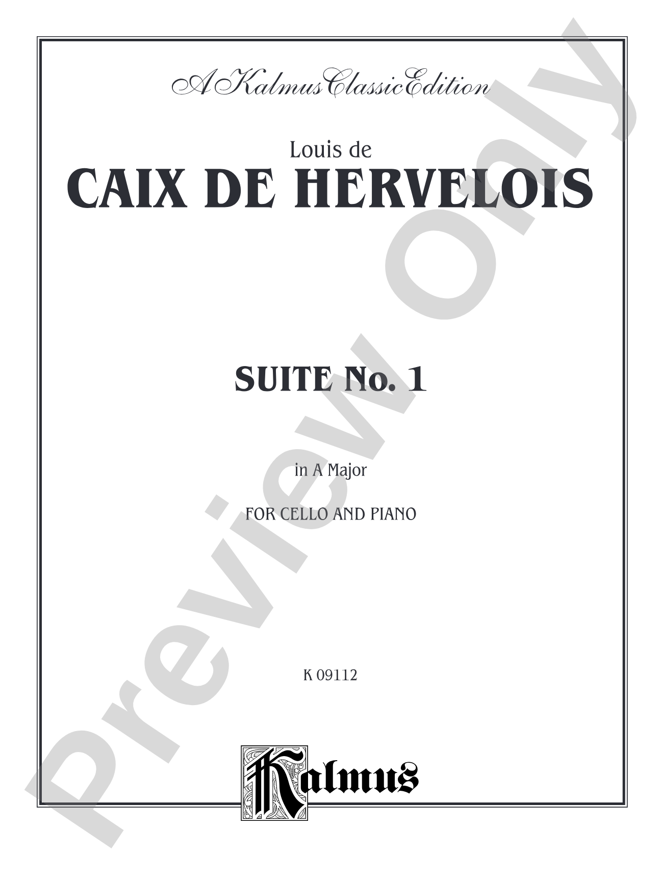 Hervelois: Suite No. 1 in A Major