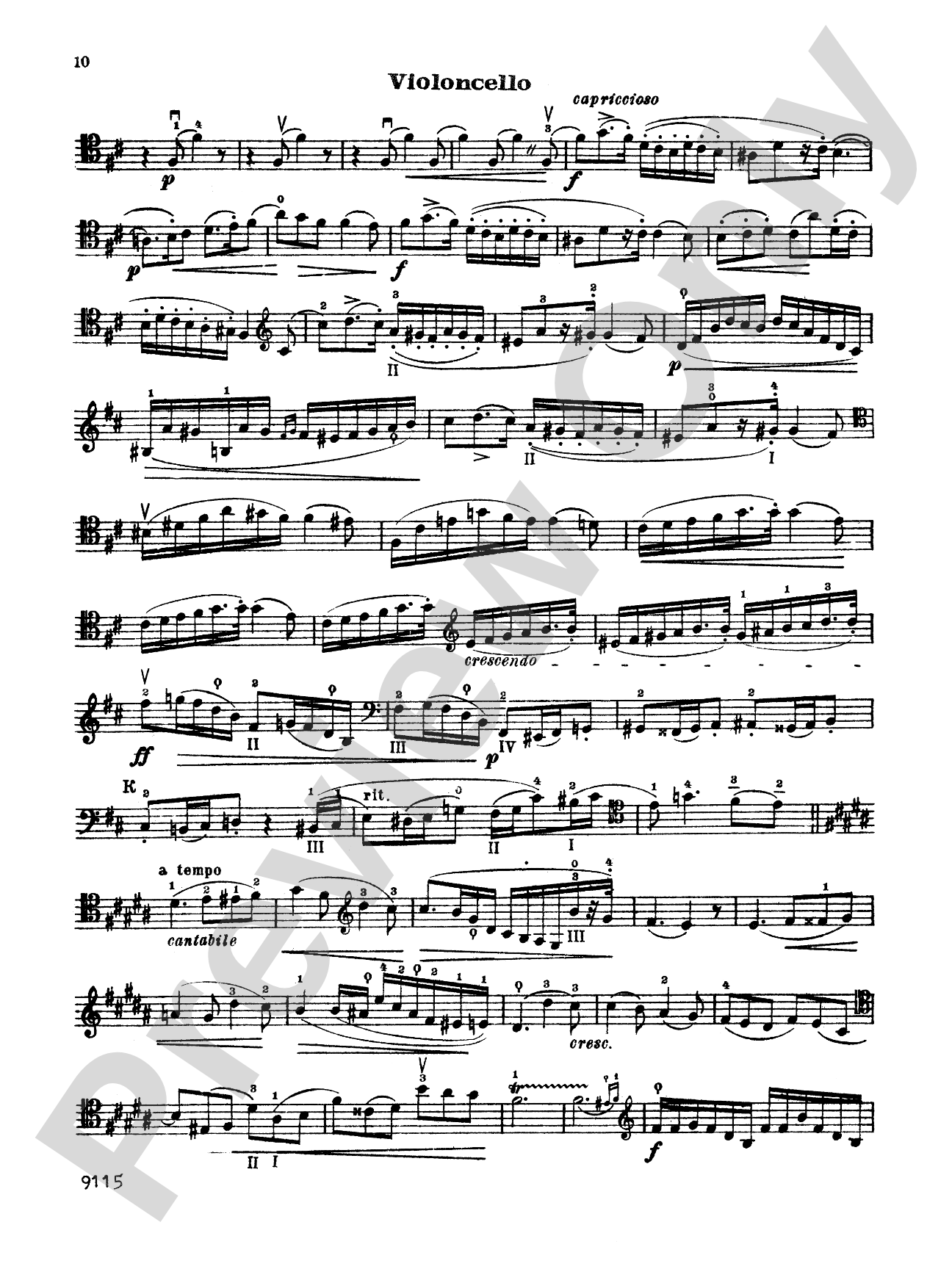 Davidoff: Cello Concerto No. 1: Cello Book