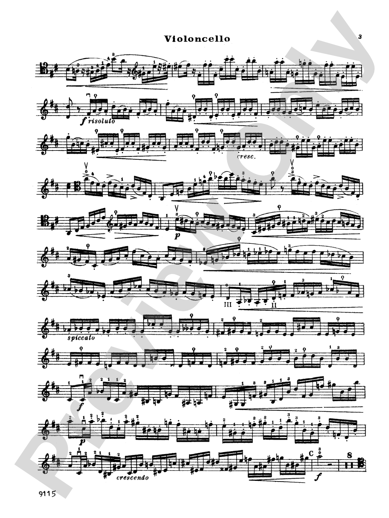 Davidoff: Cello Concerto No. 1: Cello Book