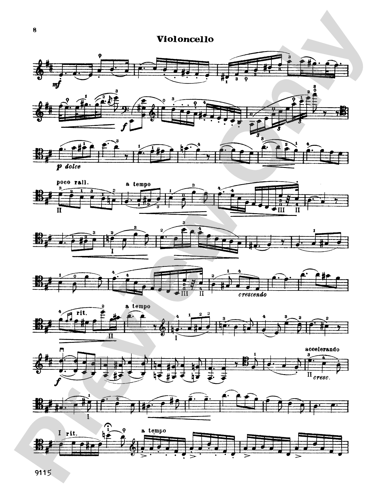 Davidoff: Cello Concerto No. 1: Cello Book