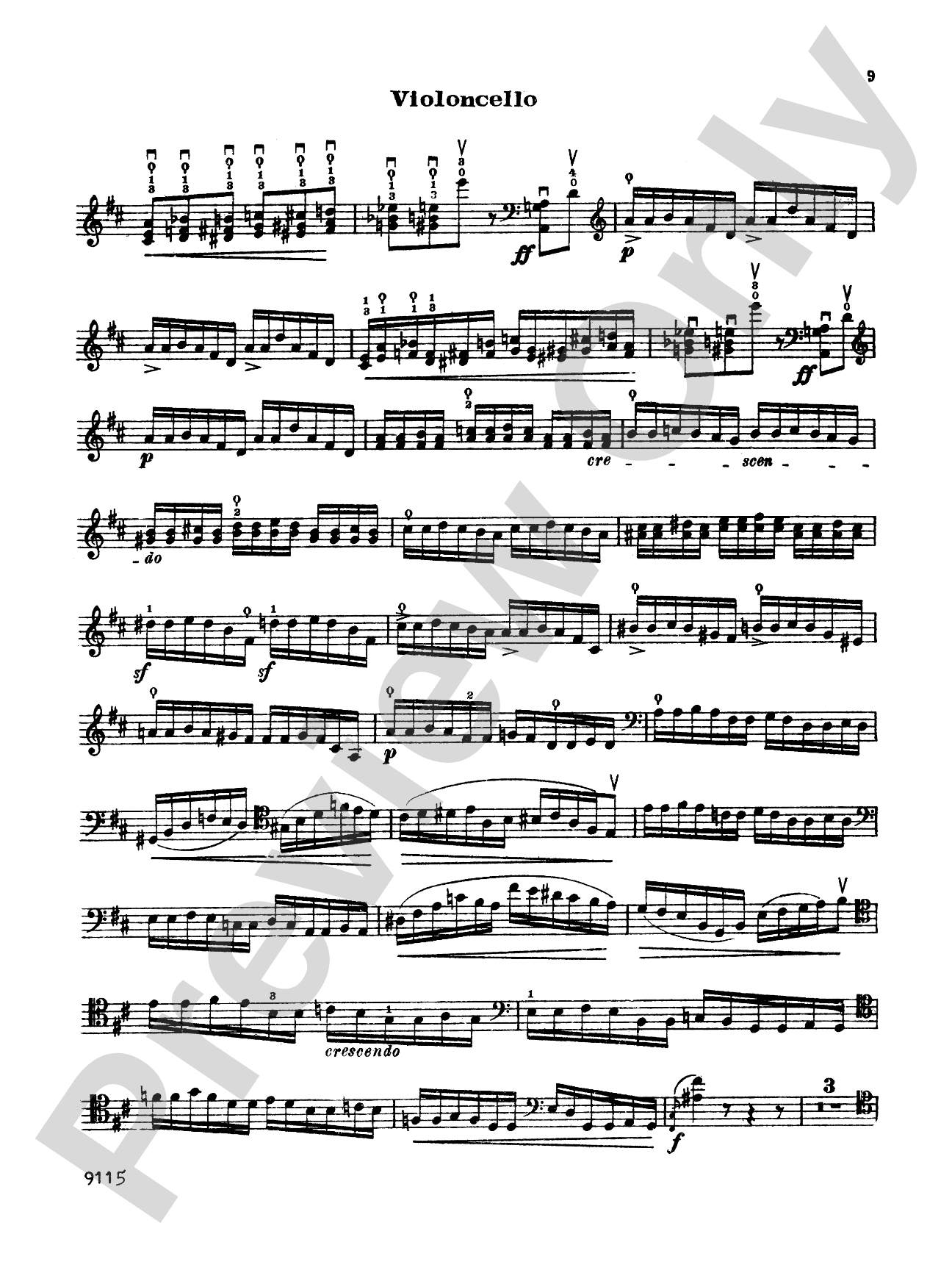 Davidoff: Cello Concerto No. 1: Cello Book