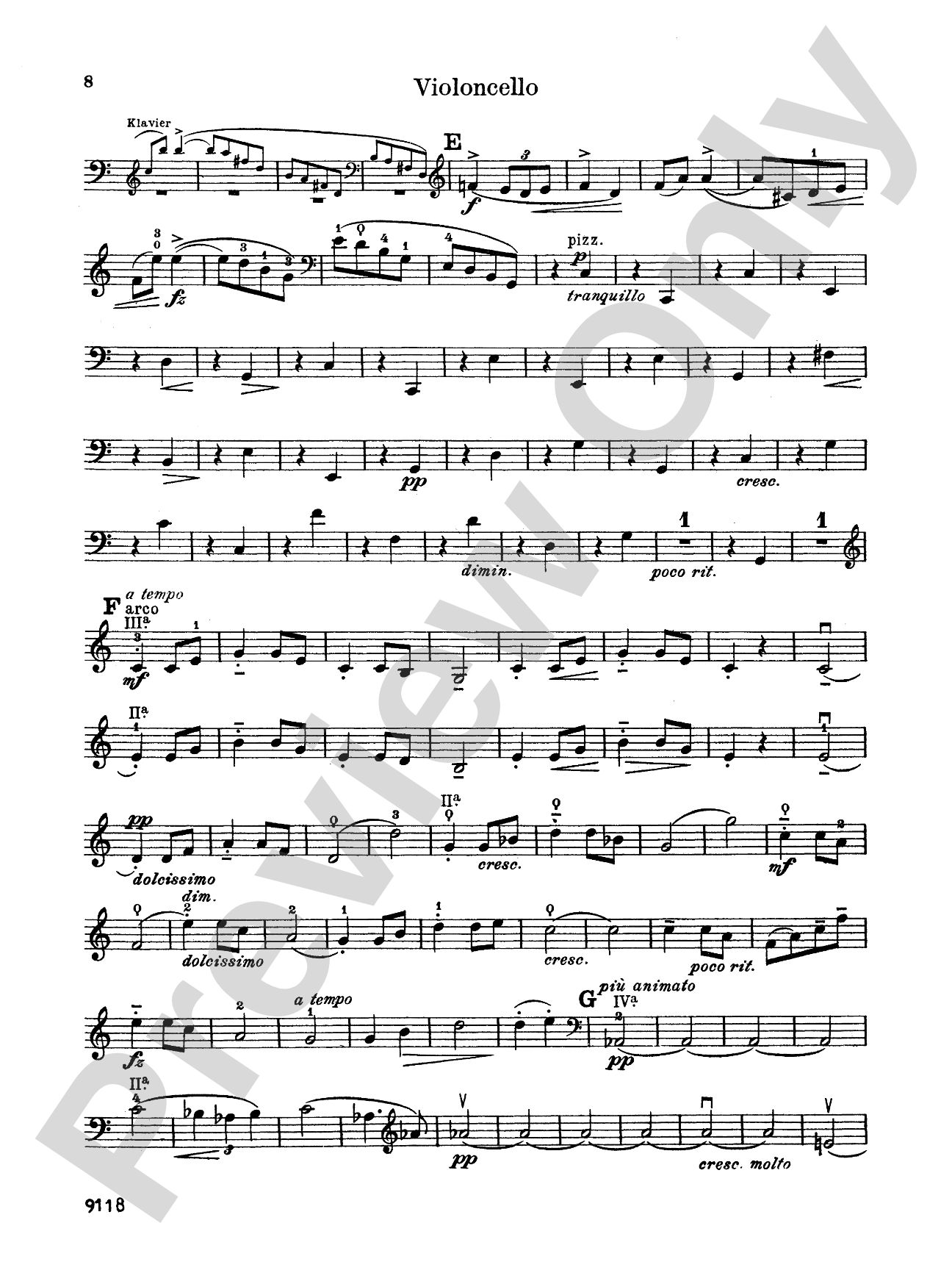 Grieg: Cello Sonata in A Minor, Op. 36: Cello Book