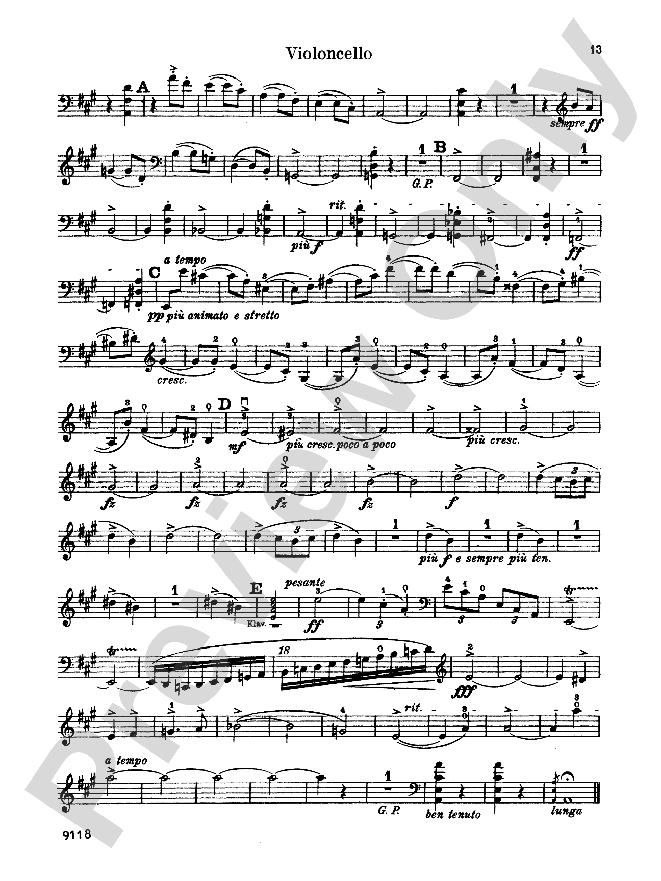 Grieg: Cello Sonata in A Minor, Op. 36: Cello Book