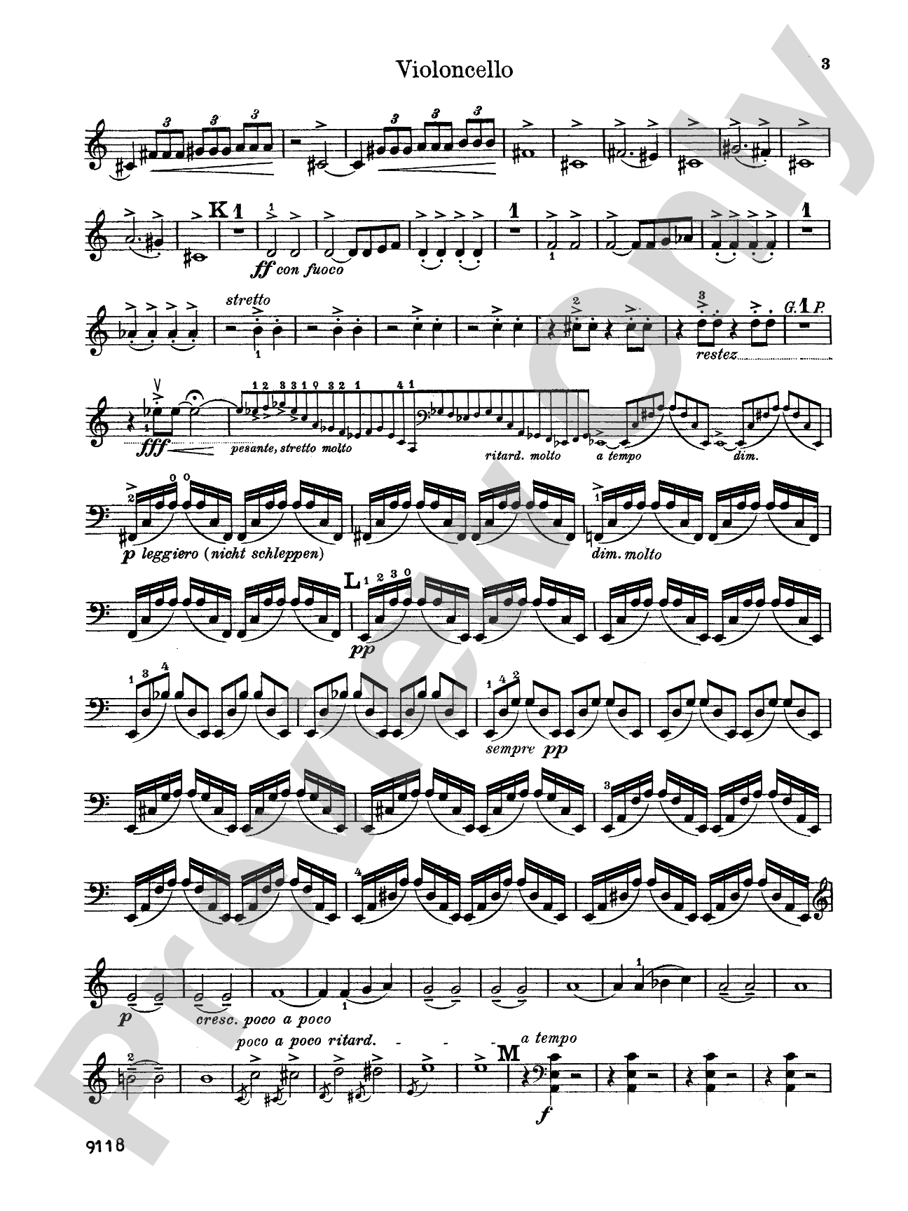 Grieg: Cello Sonata in A Minor, Op. 36: Cello Book