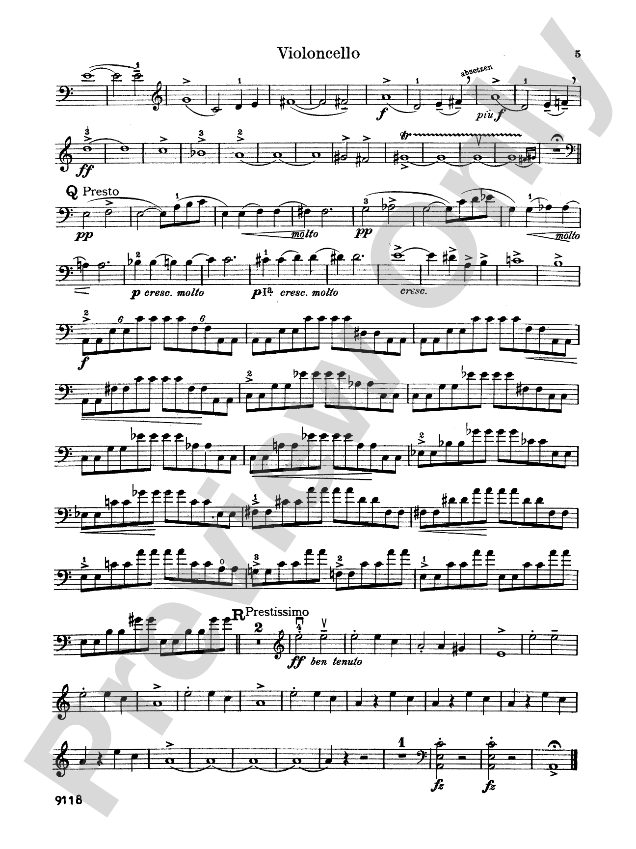 Grieg: Cello Sonata in A Minor, Op. 36: Cello Book