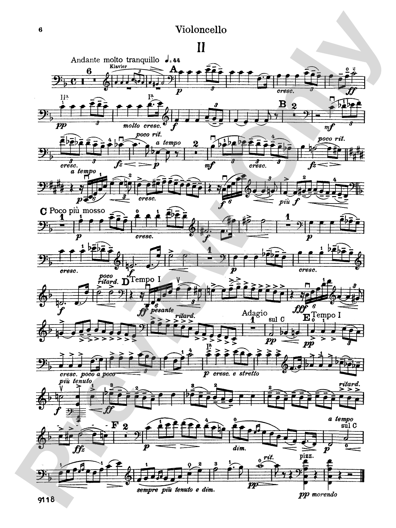 Grieg: Cello Sonata in A Minor, Op. 36: Cello Book