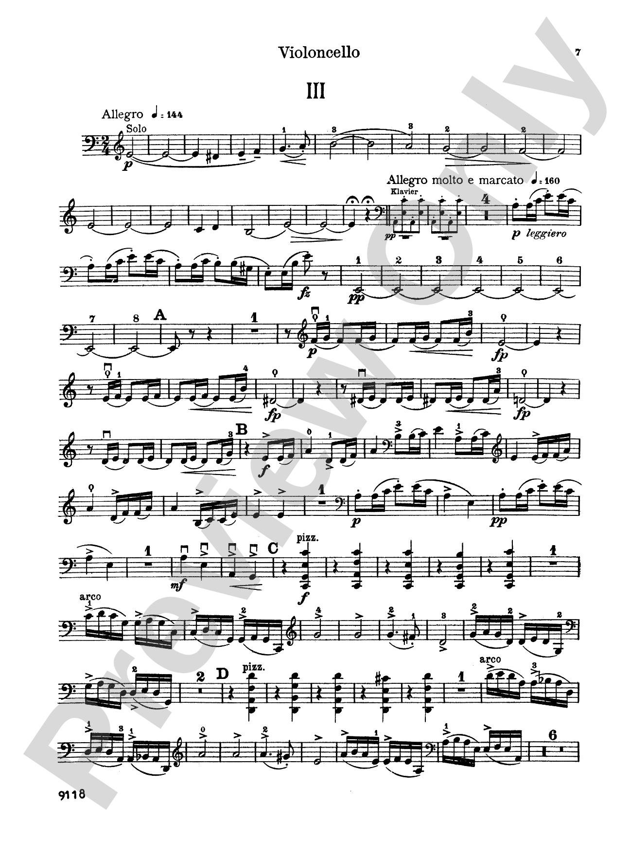 Grieg: Cello Sonata in A Minor, Op. 36: Cello Book