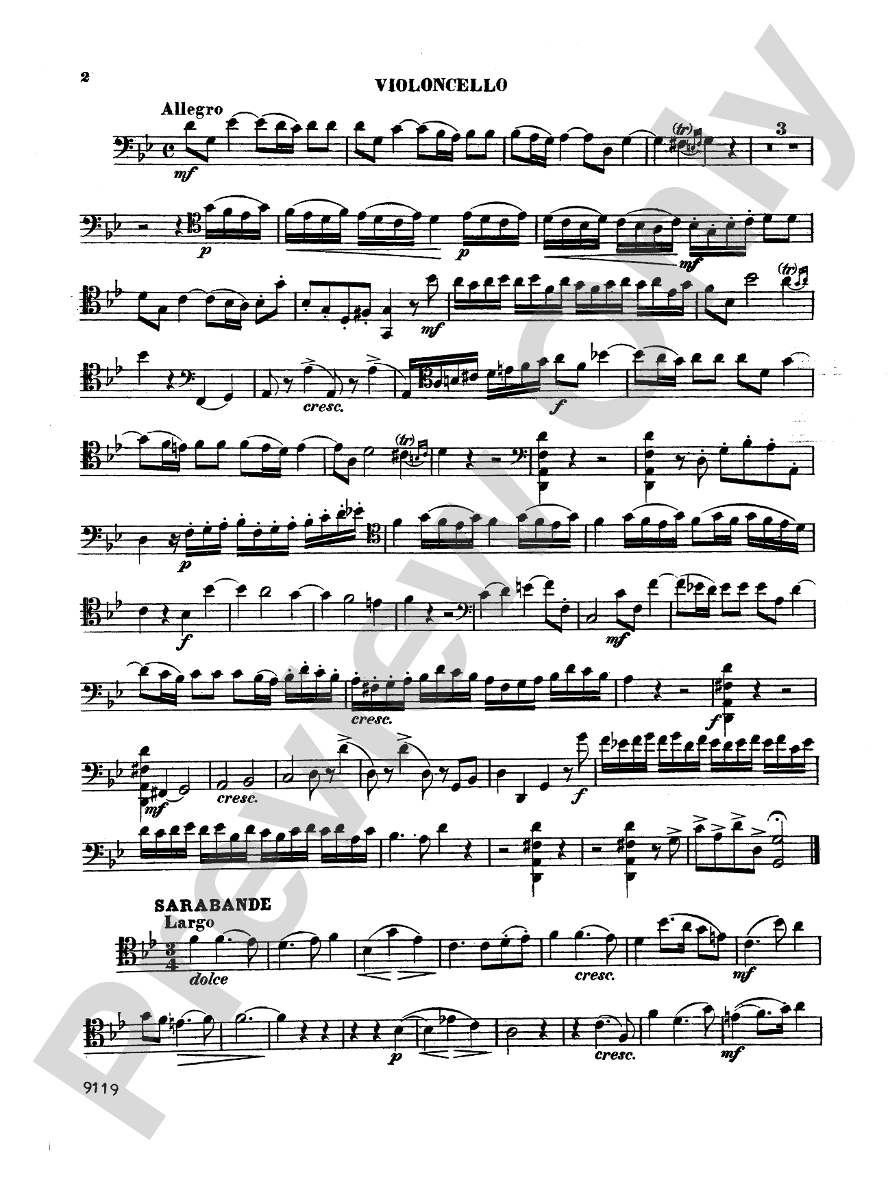 Handel: Sonata No. 1 in G Minor: Cello Book