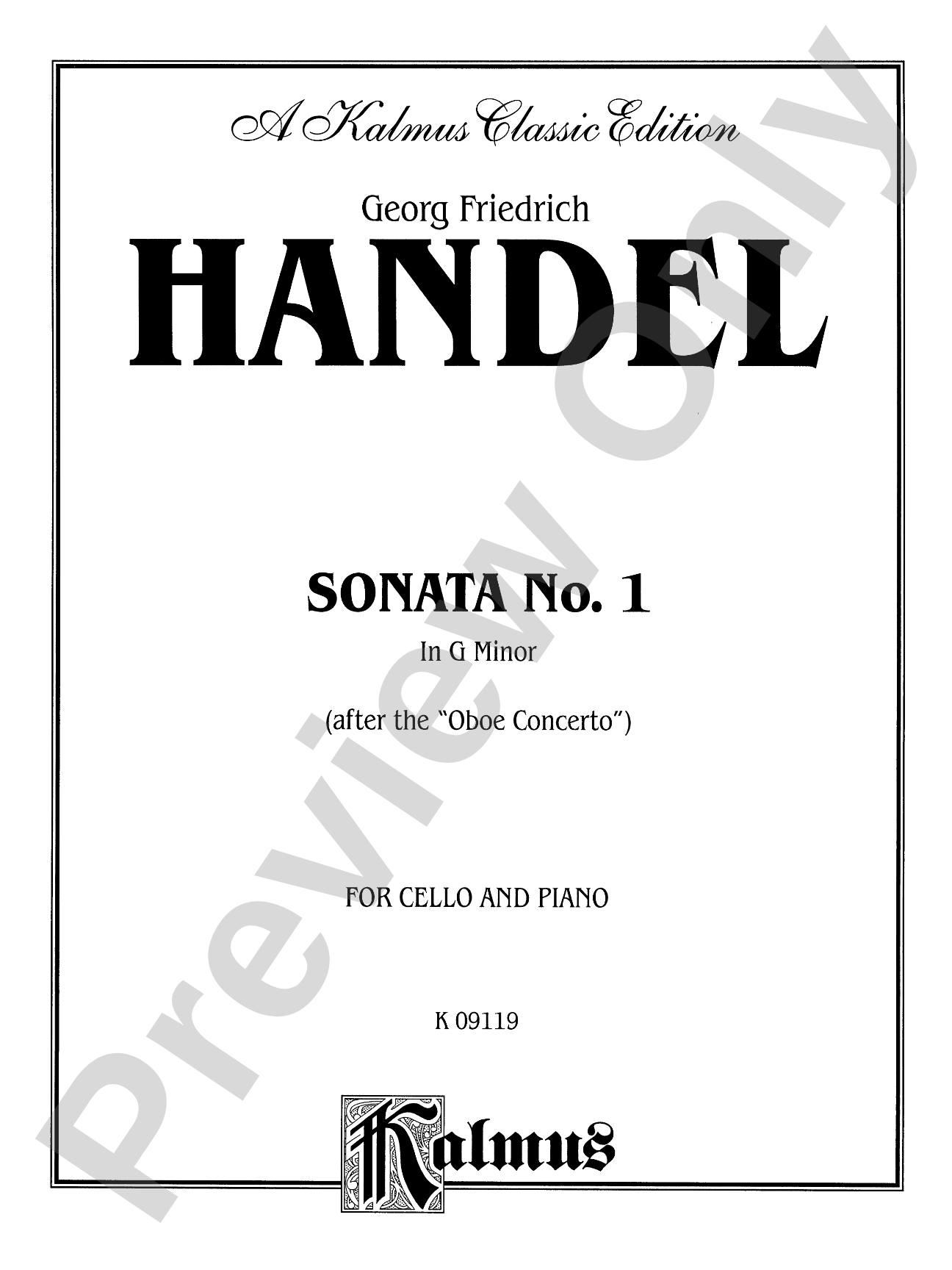 Handel: Sonata No. 1 in G Minor