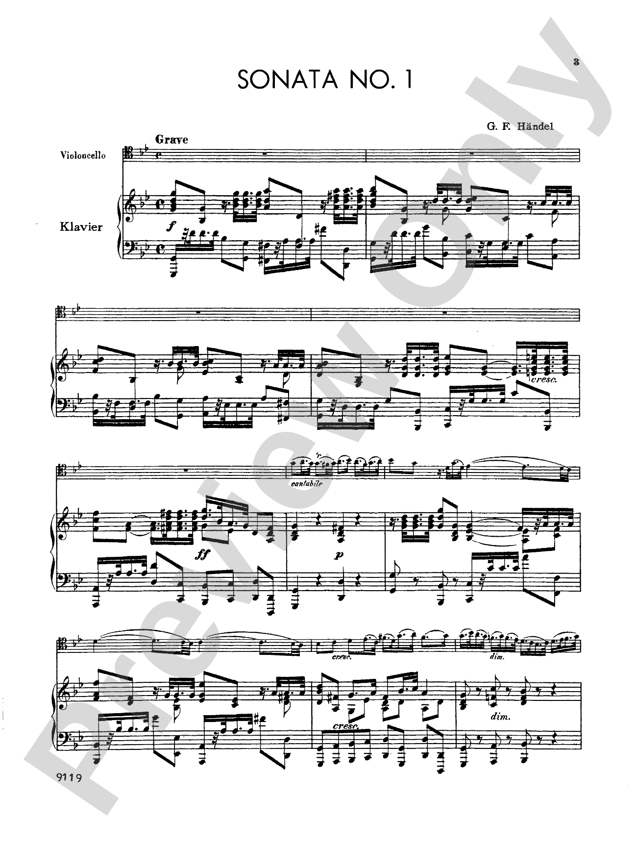 Handel: Sonata No. 1 in G Minor