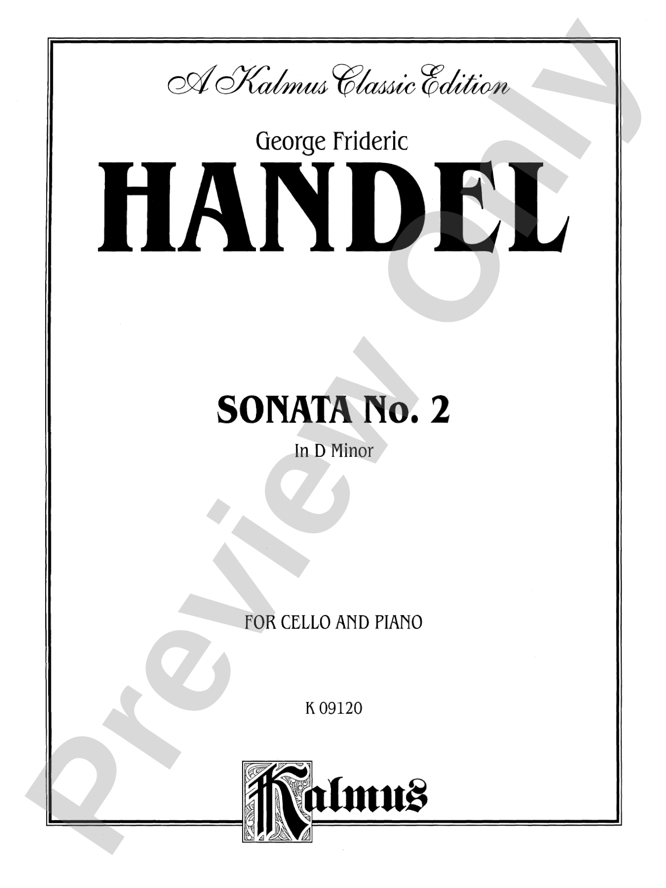 Handel: Sonata No. 2 in D Minor