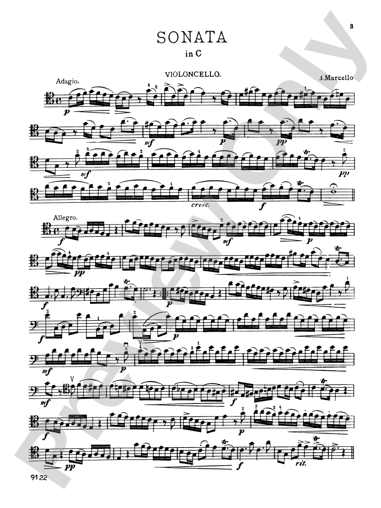 Marcello: Two Sonatas in G and C