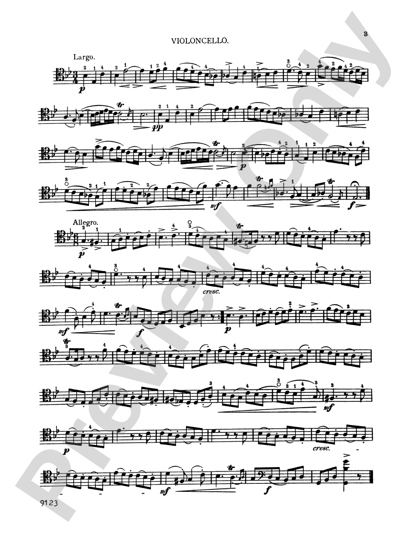Marcello: Two Sonatas in G Minor and F Major: Cello Part(s)