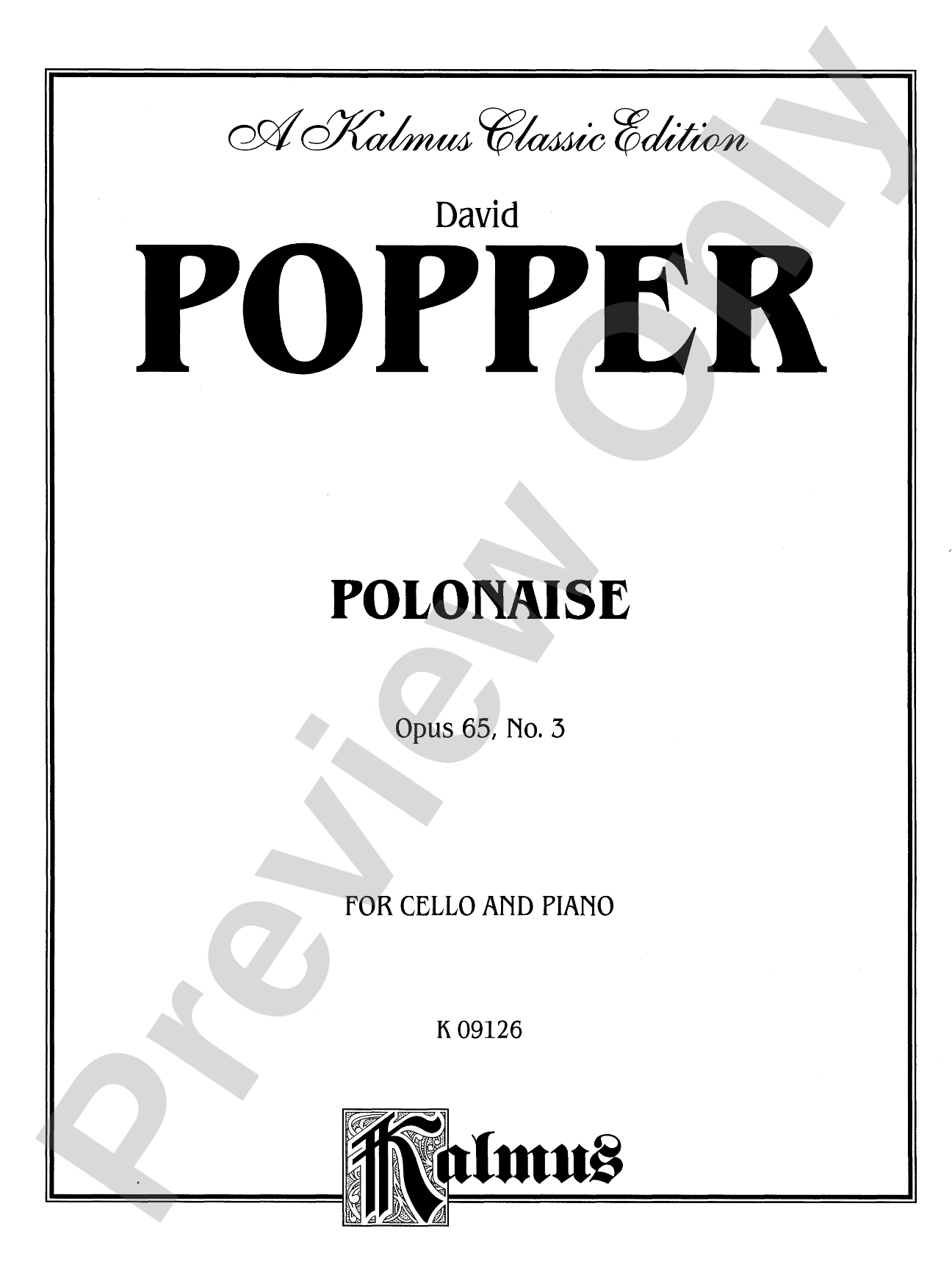 Popper: Polonaise, Op. 65, No. 3