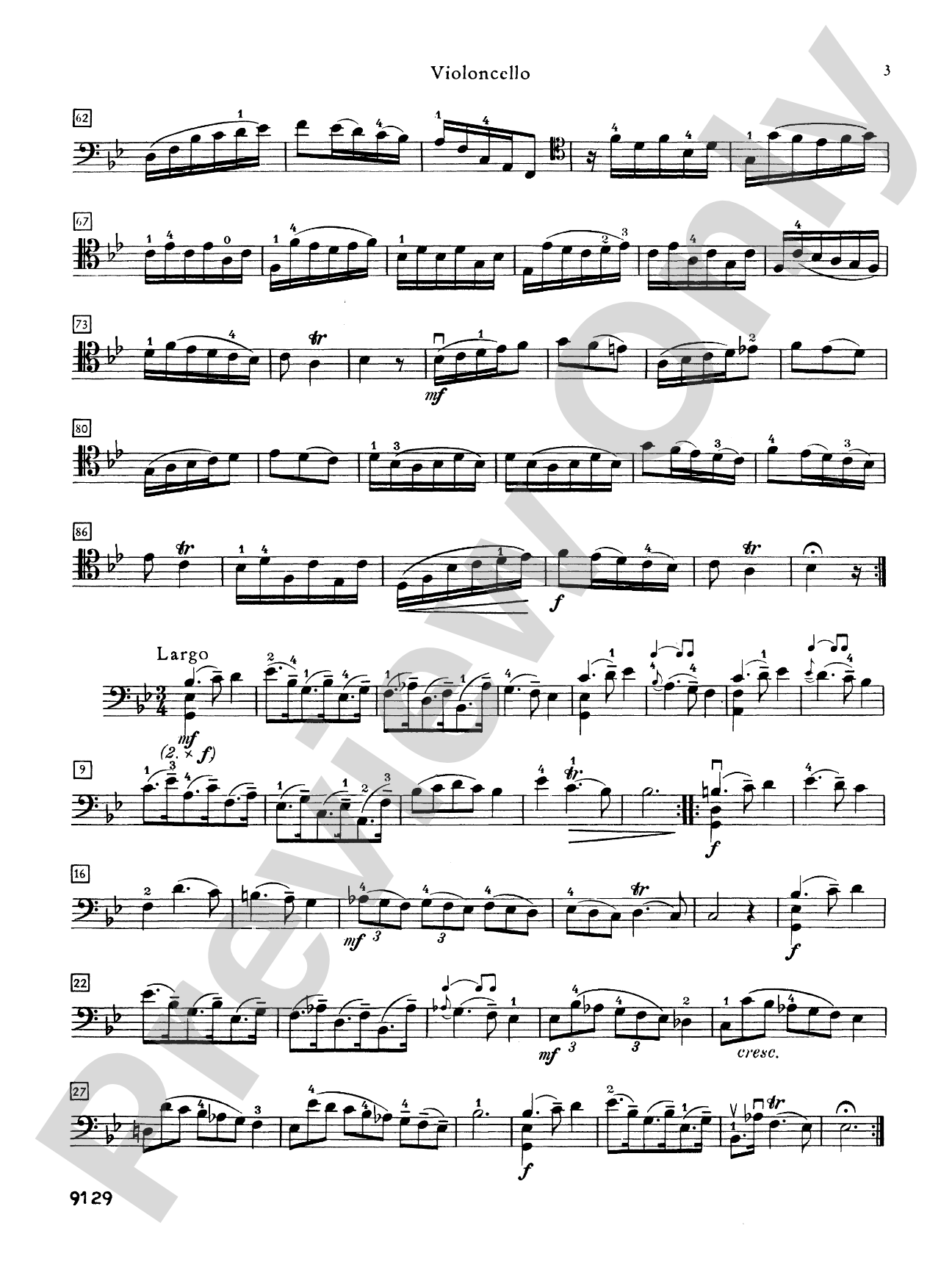 Vivaldi: Six Sonatas for Cello and Basso Continuo: Cello Book