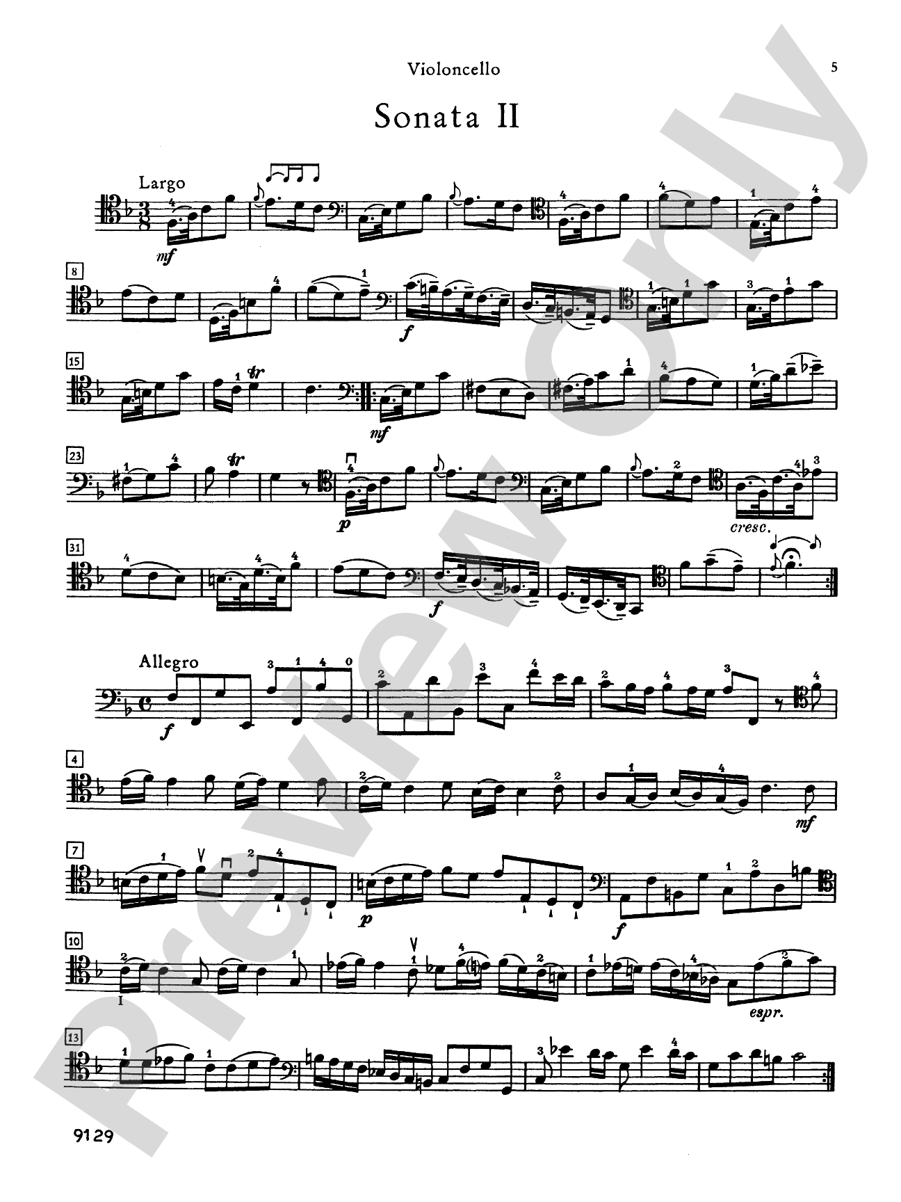 Vivaldi: Six Sonatas for Cello and Basso Continuo