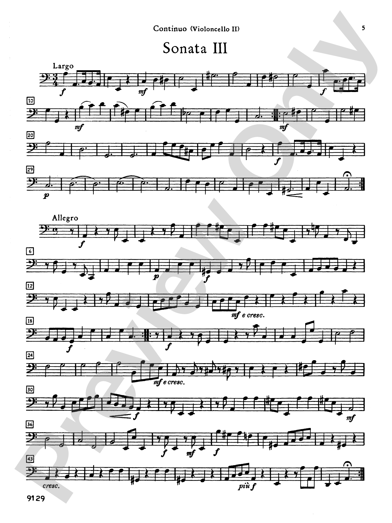 Vivaldi: Six Sonatas for Cello and Basso Continuo