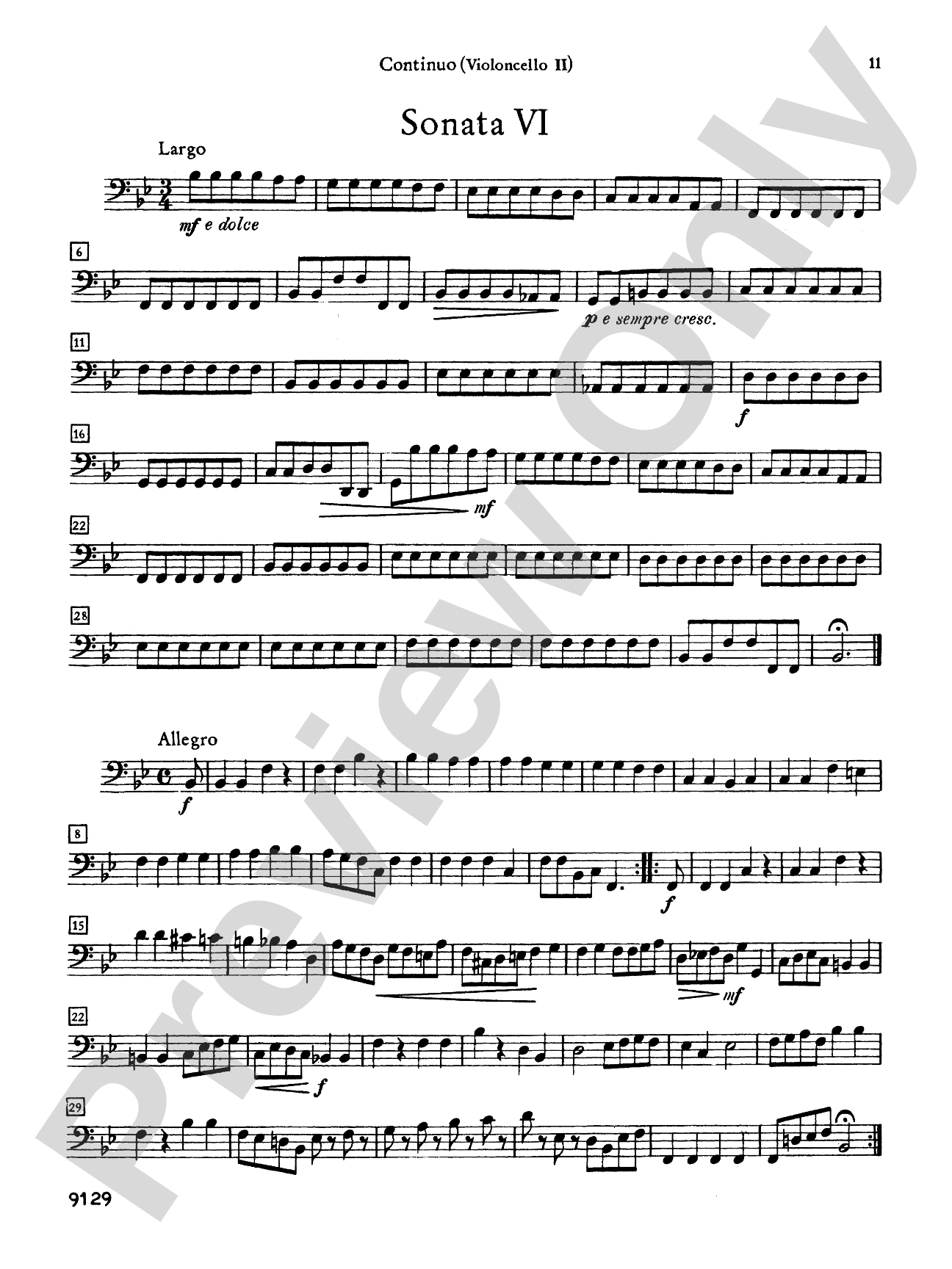 Vivaldi: Six Sonatas for Cello and Basso Continuo