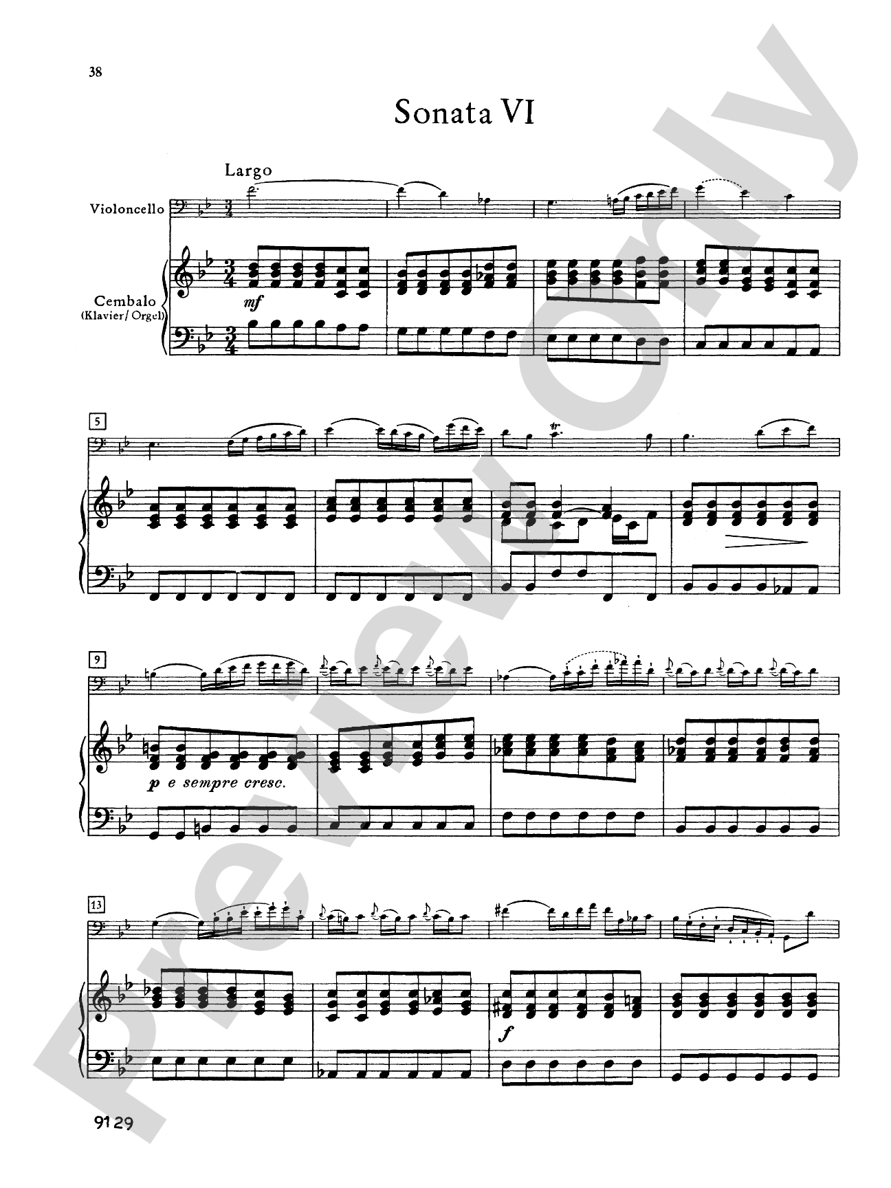 Vivaldi: Six Sonatas for Cello and Basso Continuo