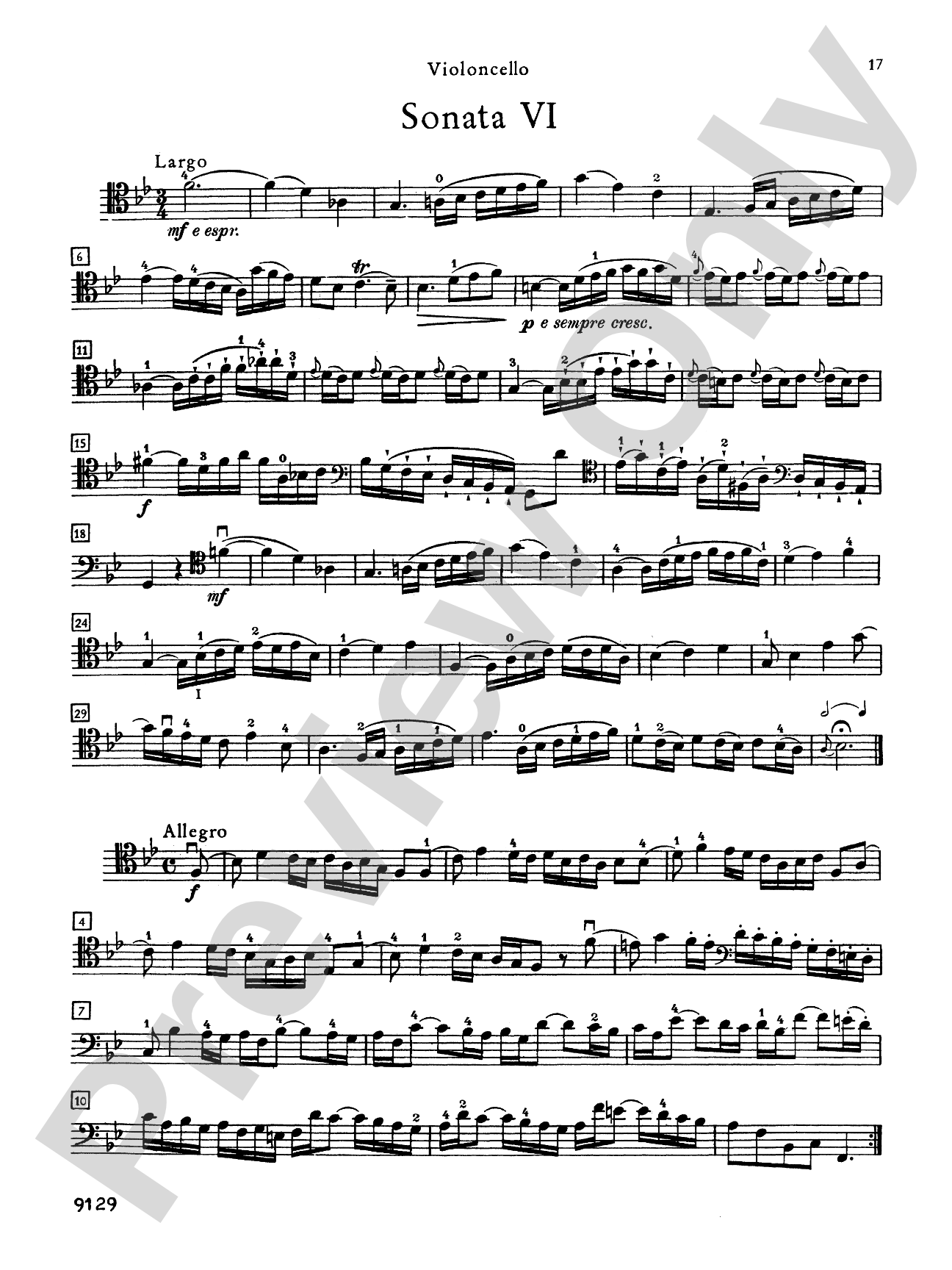 Vivaldi: Six Sonatas for Cello and Basso Continuo