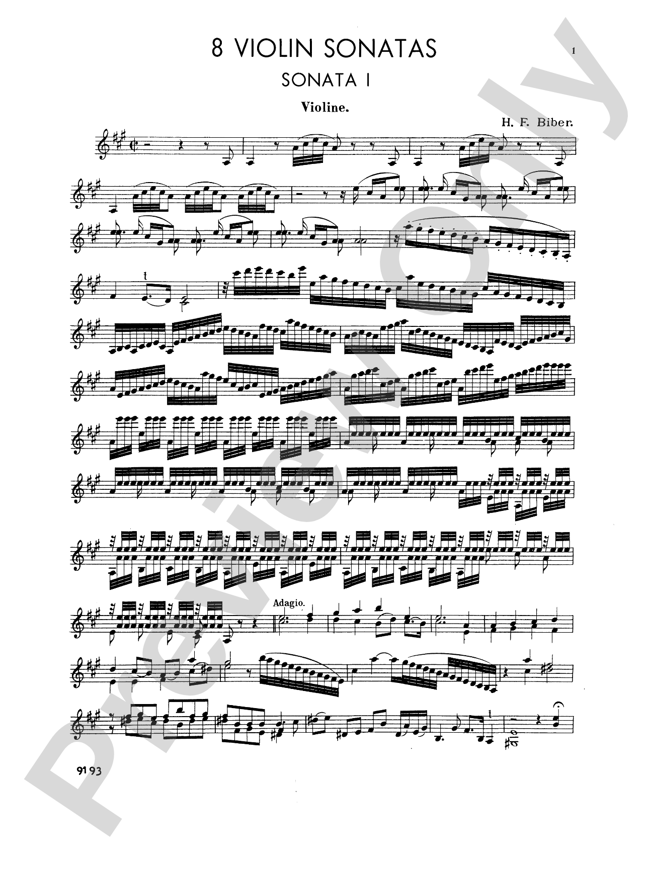 Biber: Eight Violin Sonatas: Violin Book