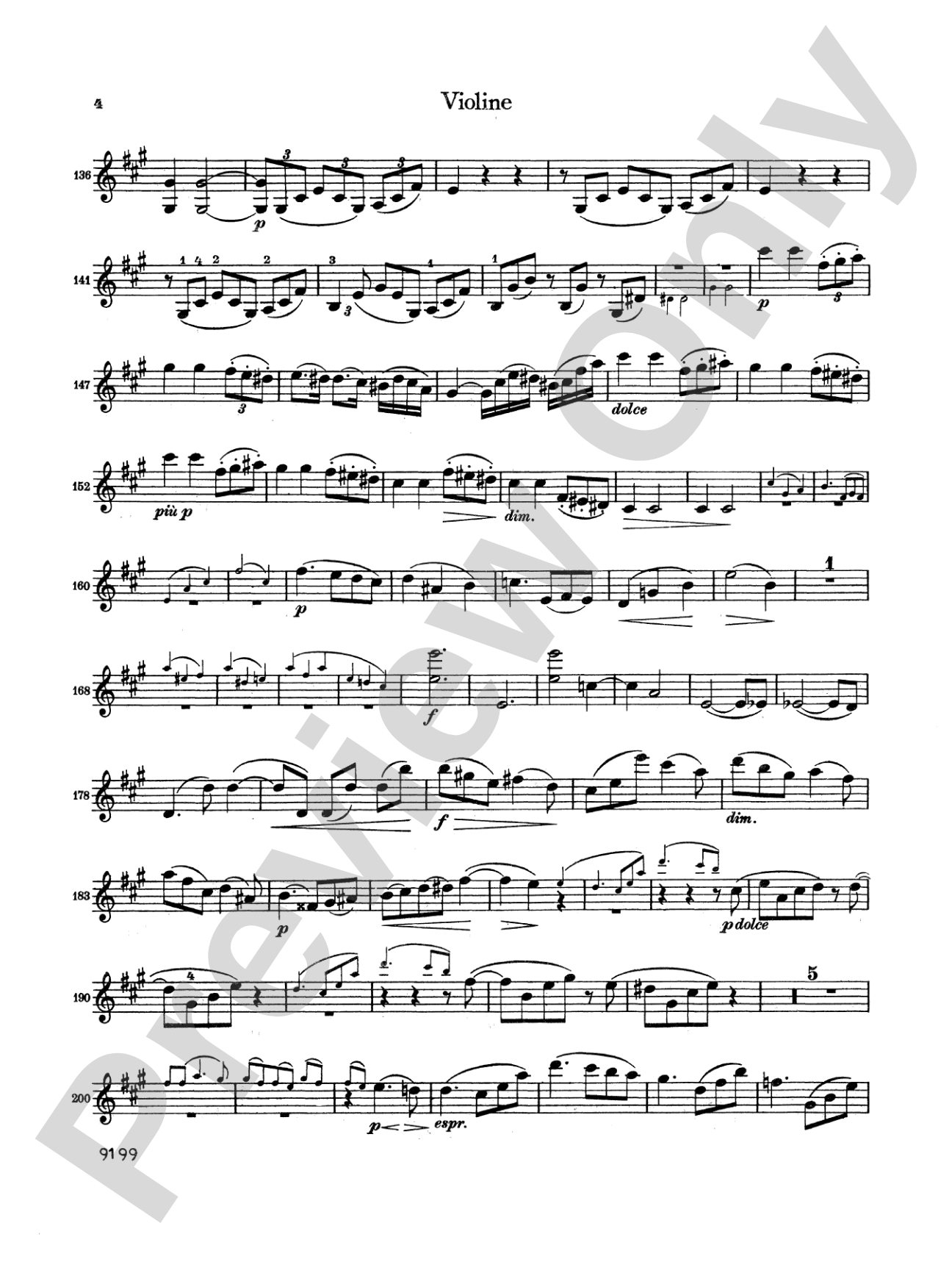 Brahms: Sonata in A Major, Op. 100: Violin Book